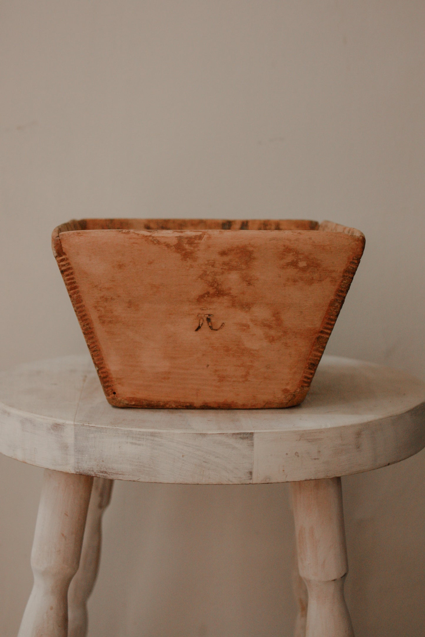 Vintage Chinese wooden rice measure