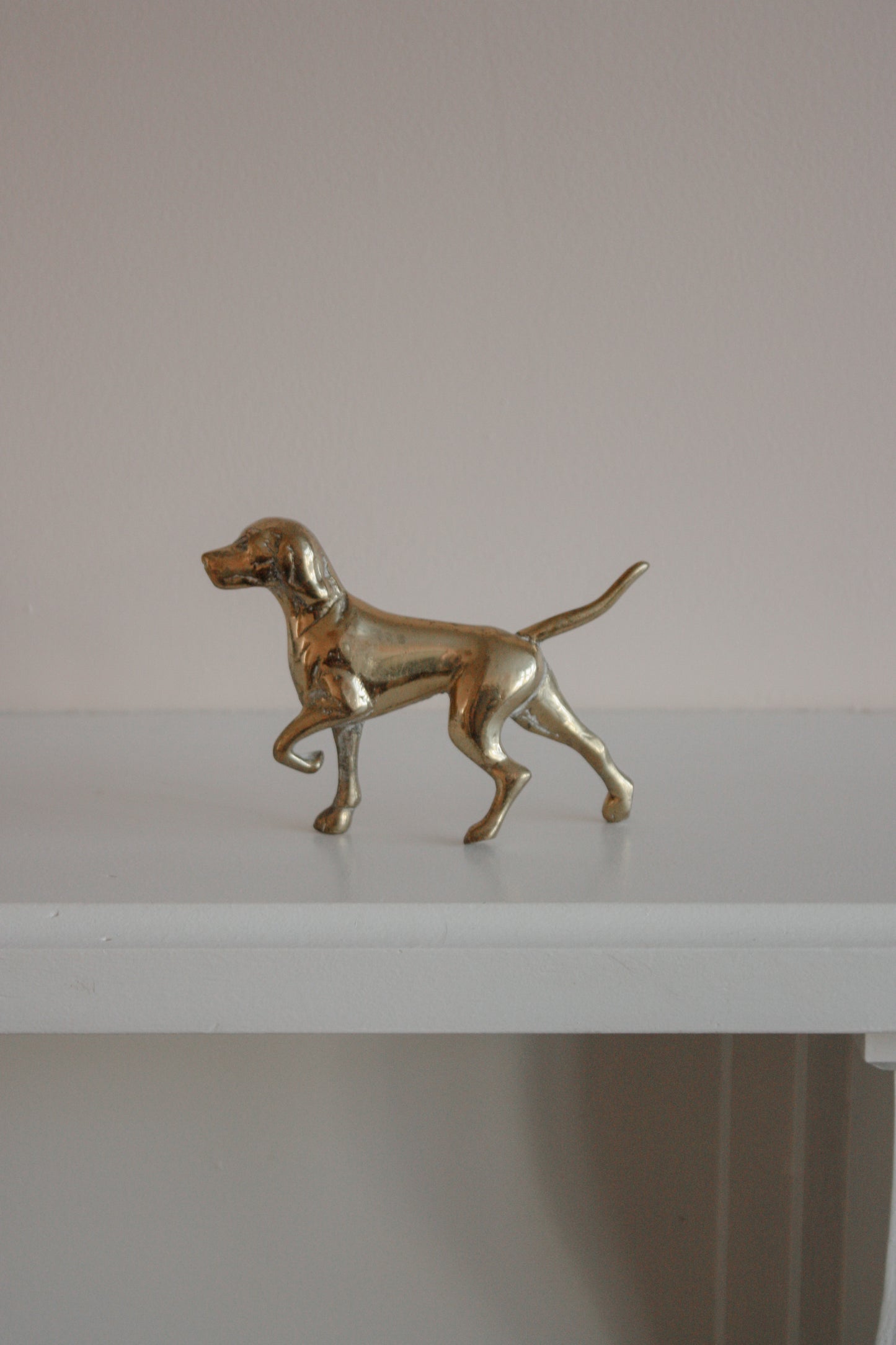 Vintage brass Labrador