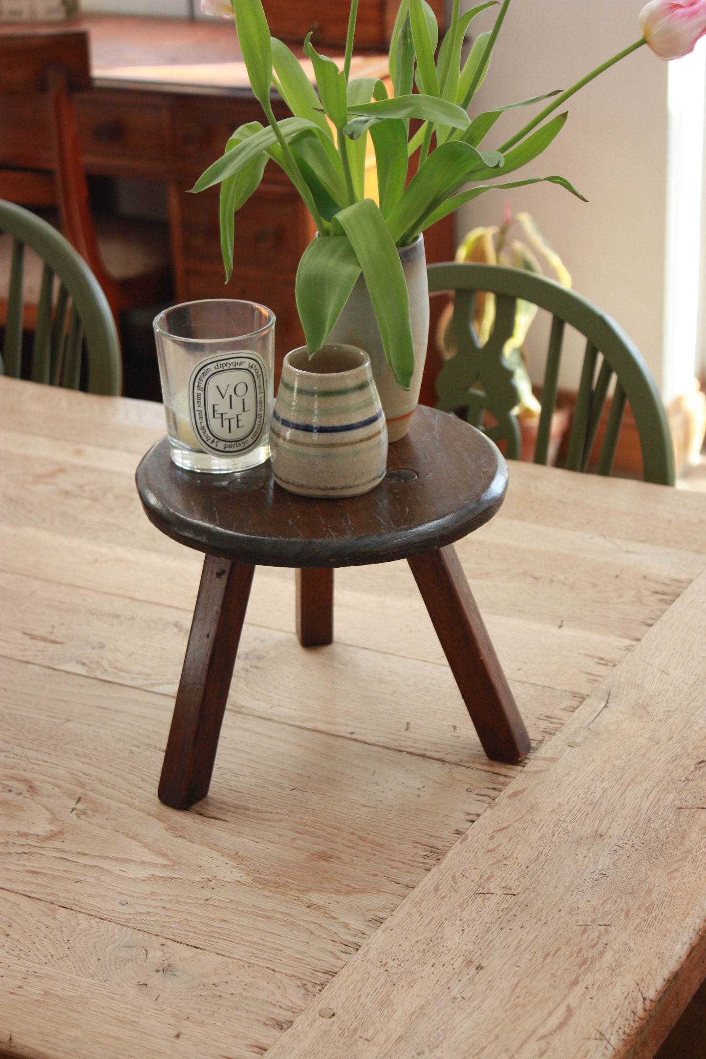 Vintage wooden mini stool