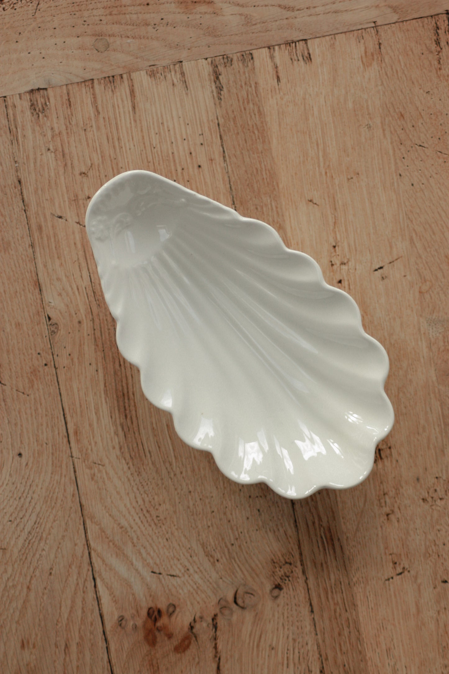 Vintage scalloped shell dish