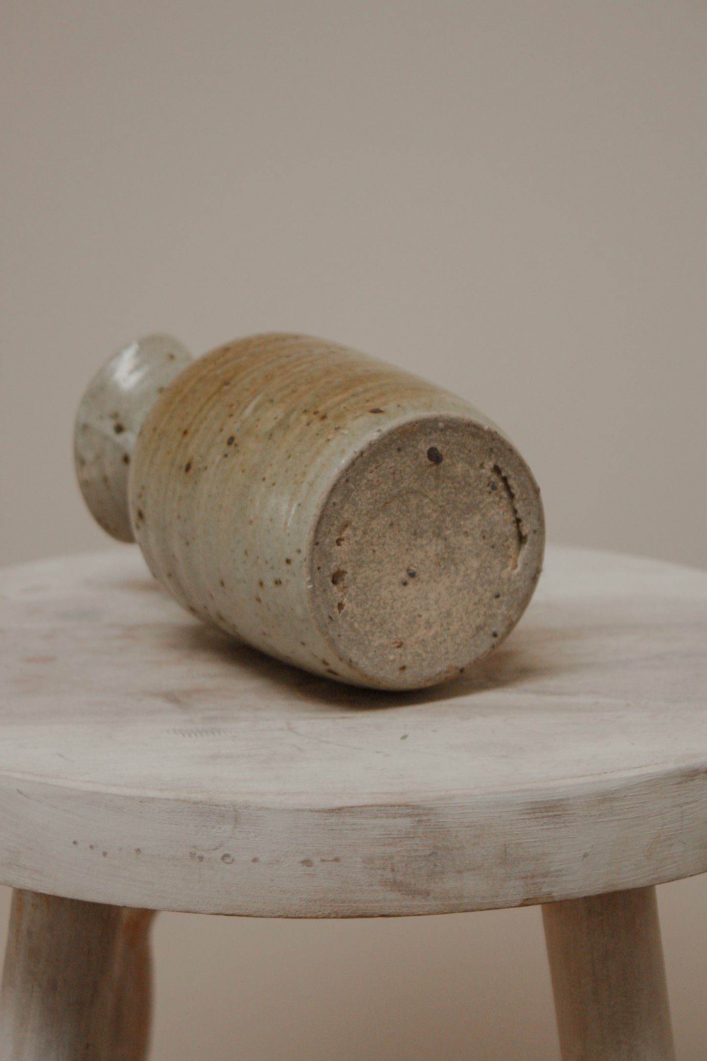 Vintage French pinch spout stoneware carafe