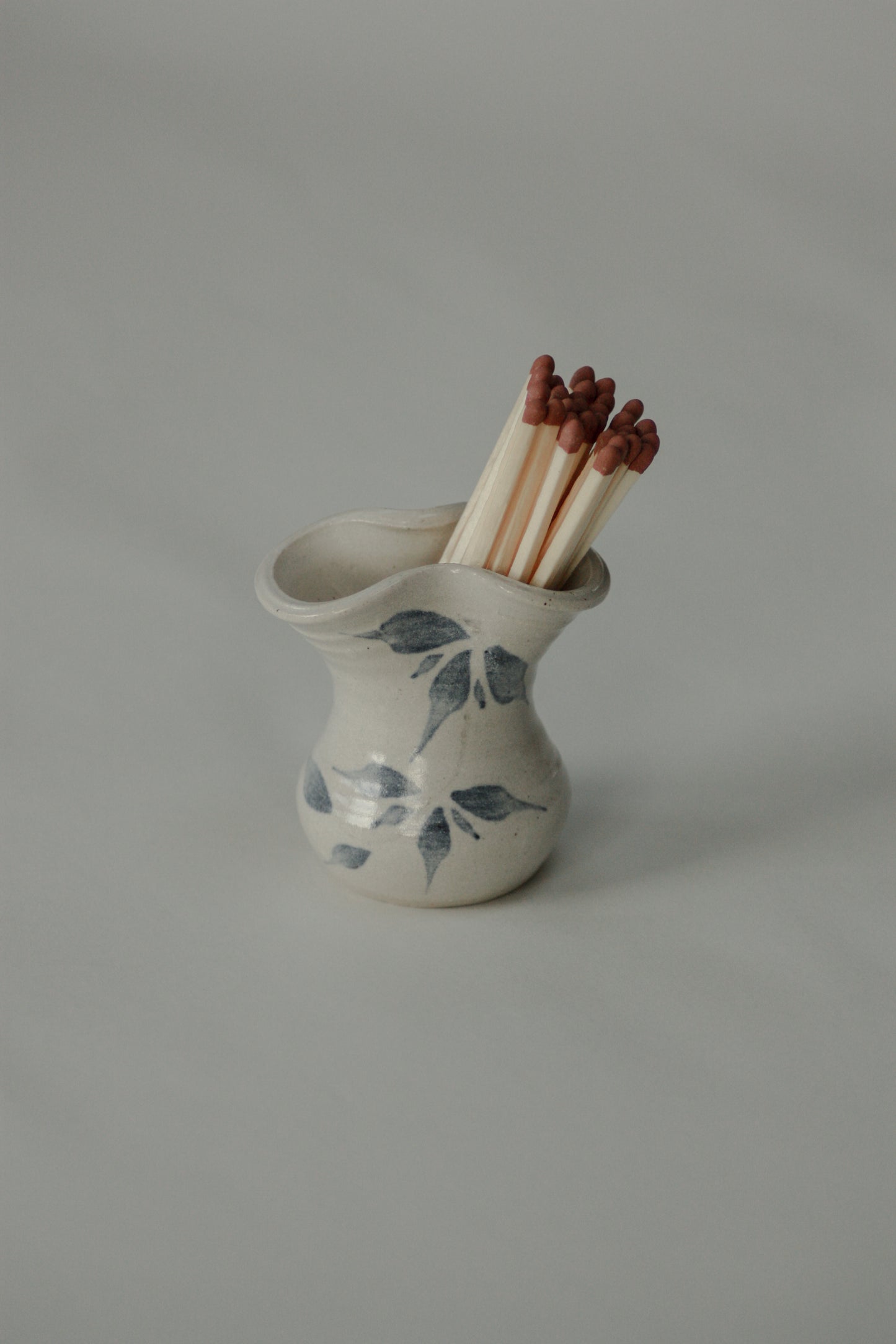 Vintage studio pottery match pot