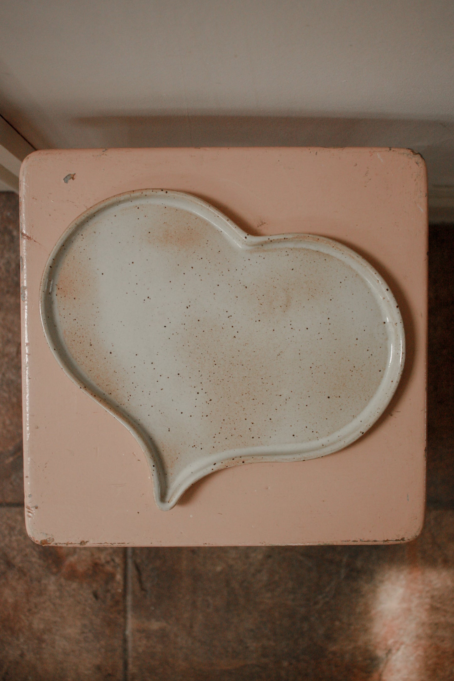 Vintage French heart shaped platter dish