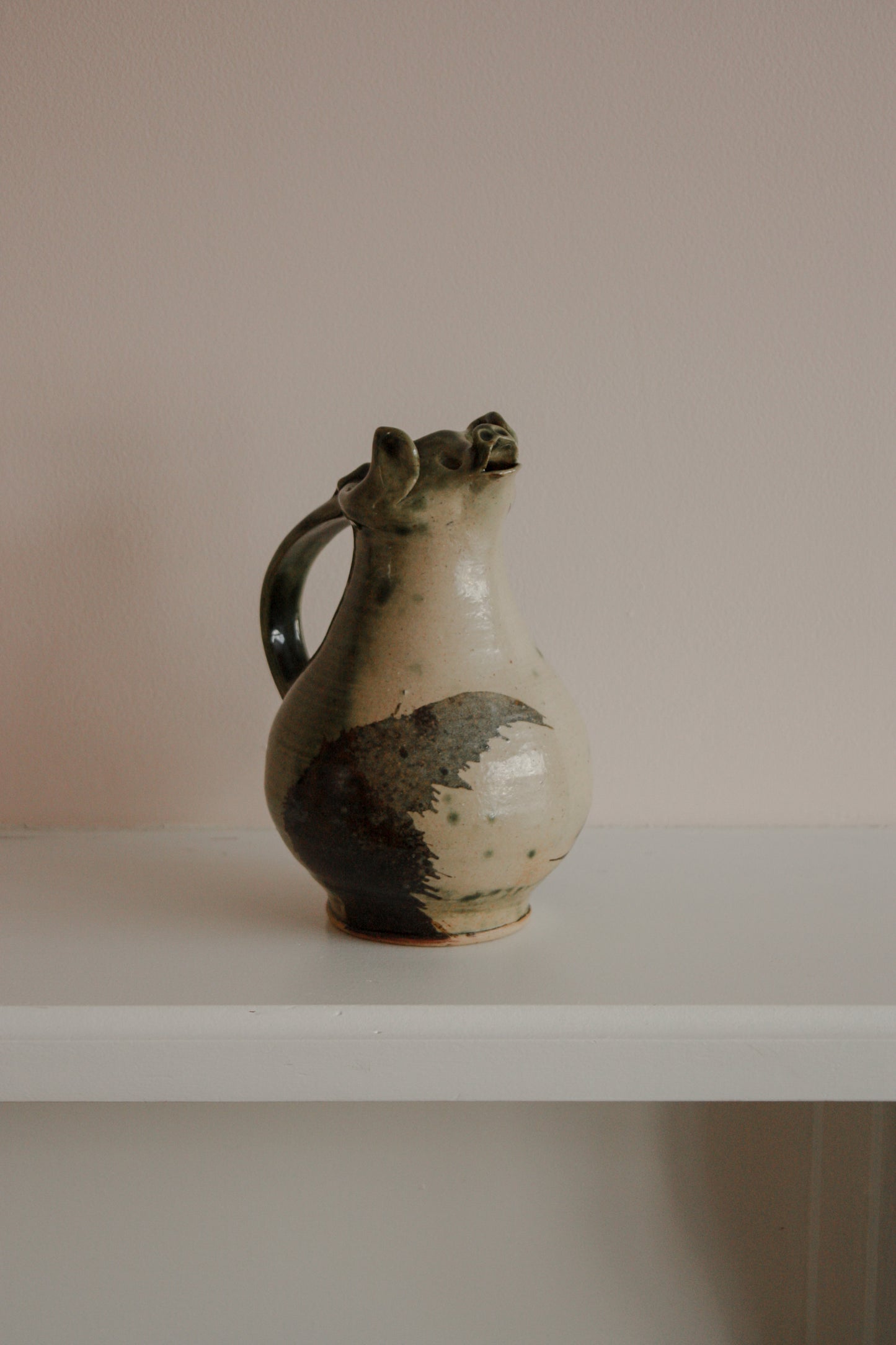 Vintage studio pottery pig sculptural jug