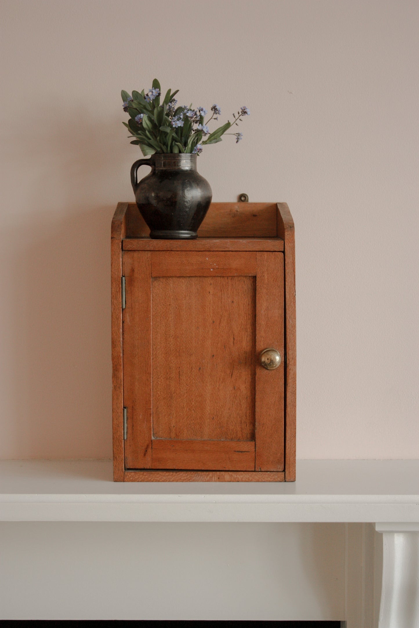 Vintage wooden wall hanging cabinet