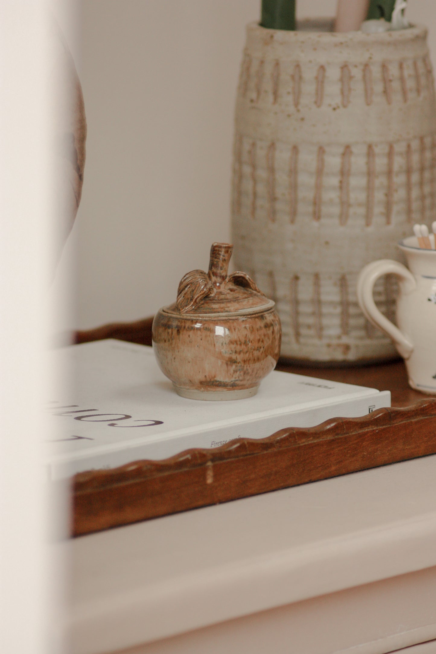 Vintage studio pottery pomme pot