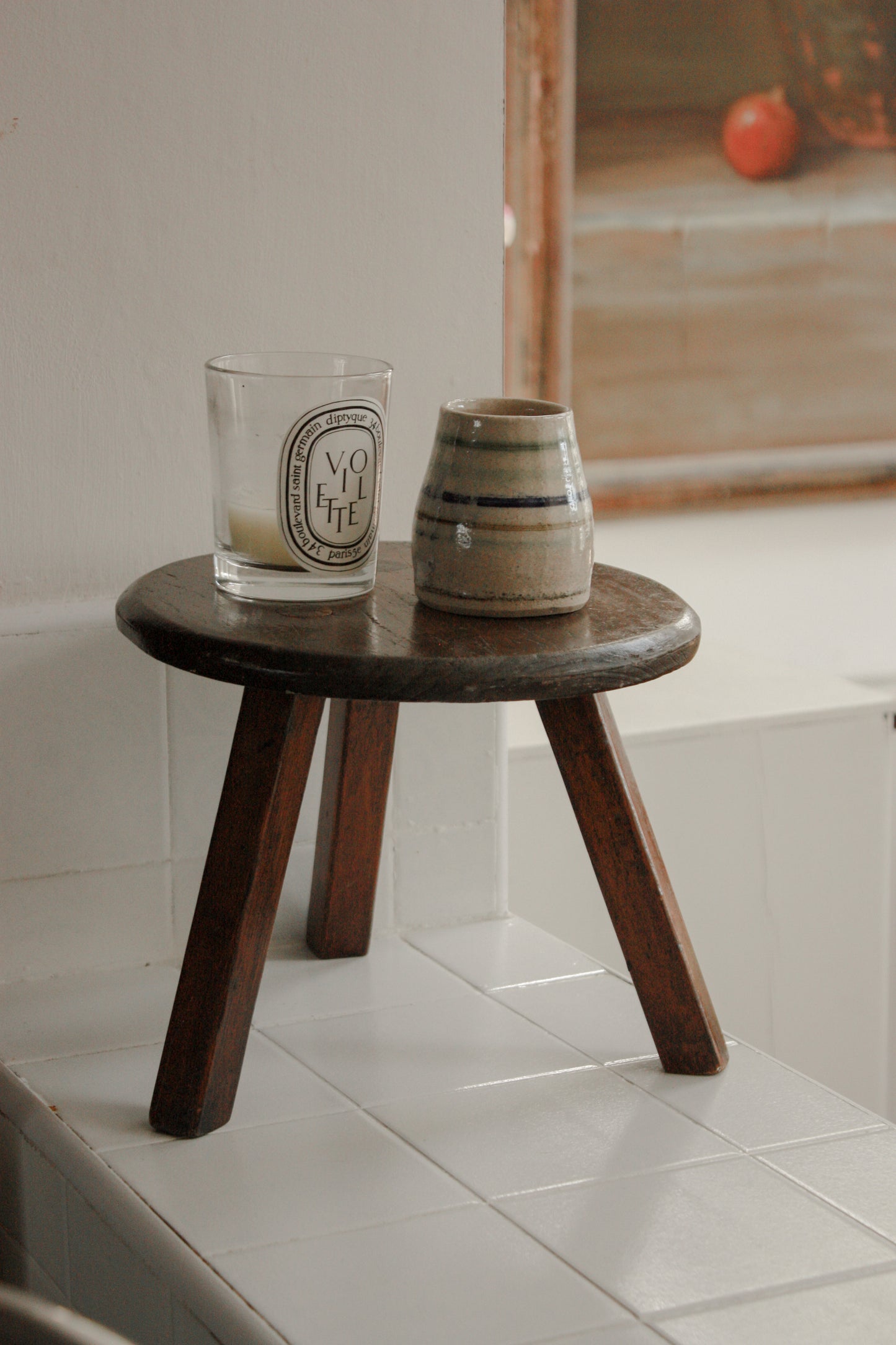Vintage wooden mini stool