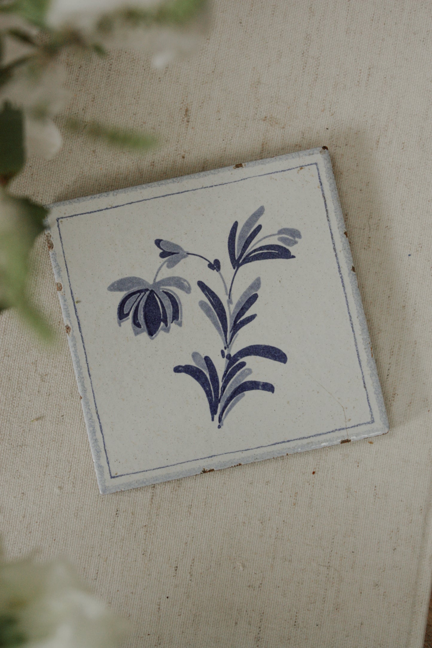 Vintage Italian earthenware tile