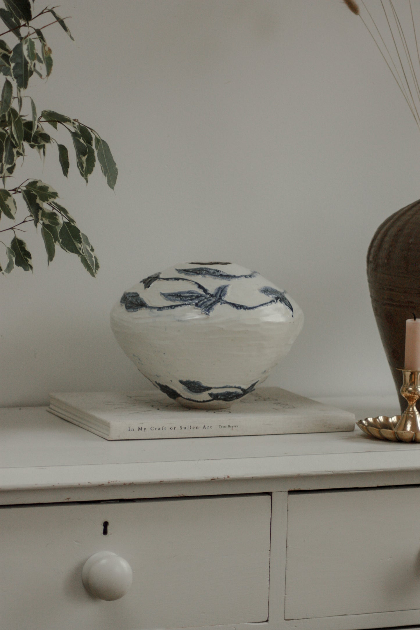 Large sculptural studio pottery vase