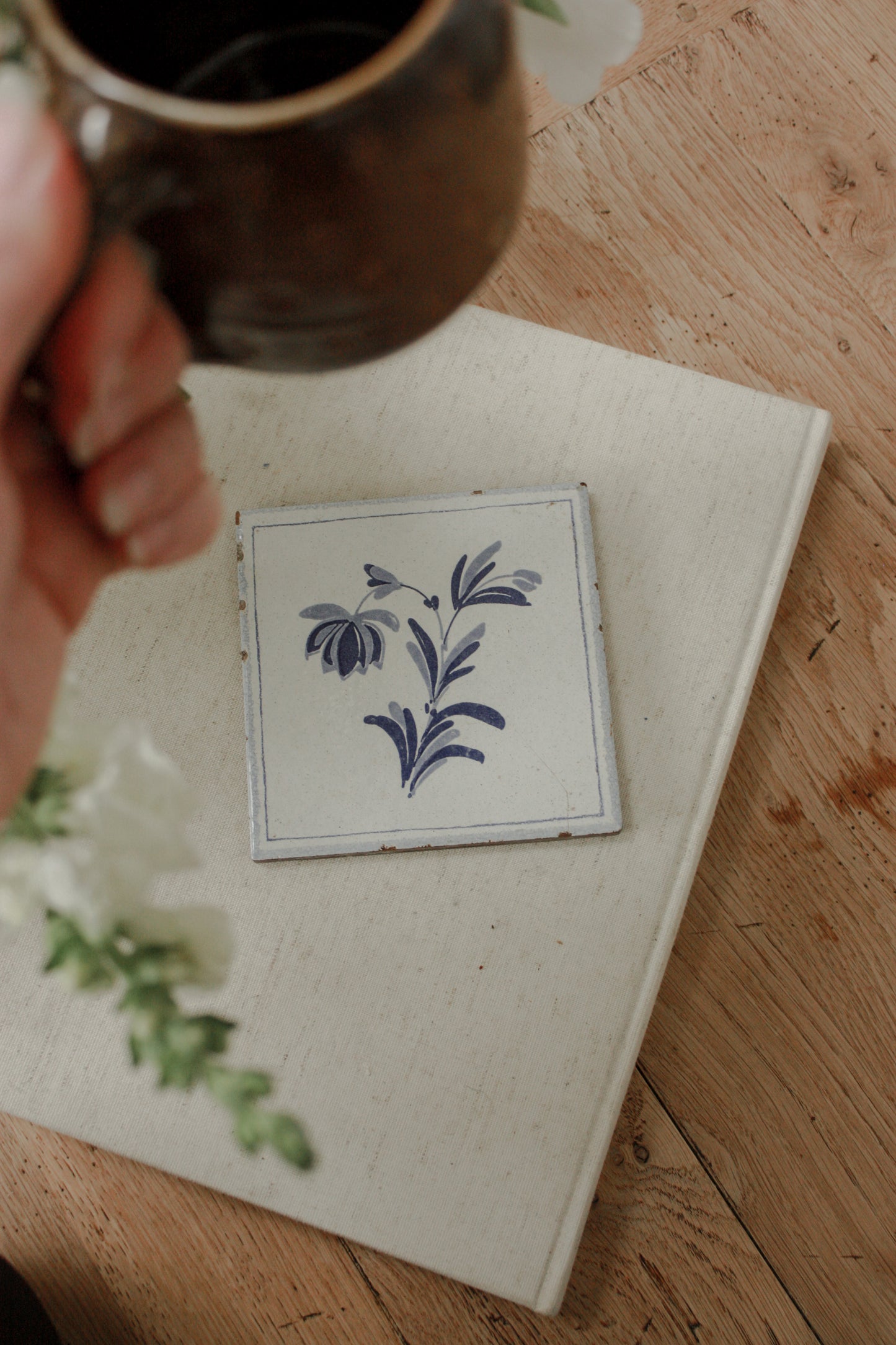 Vintage Italian earthenware tile