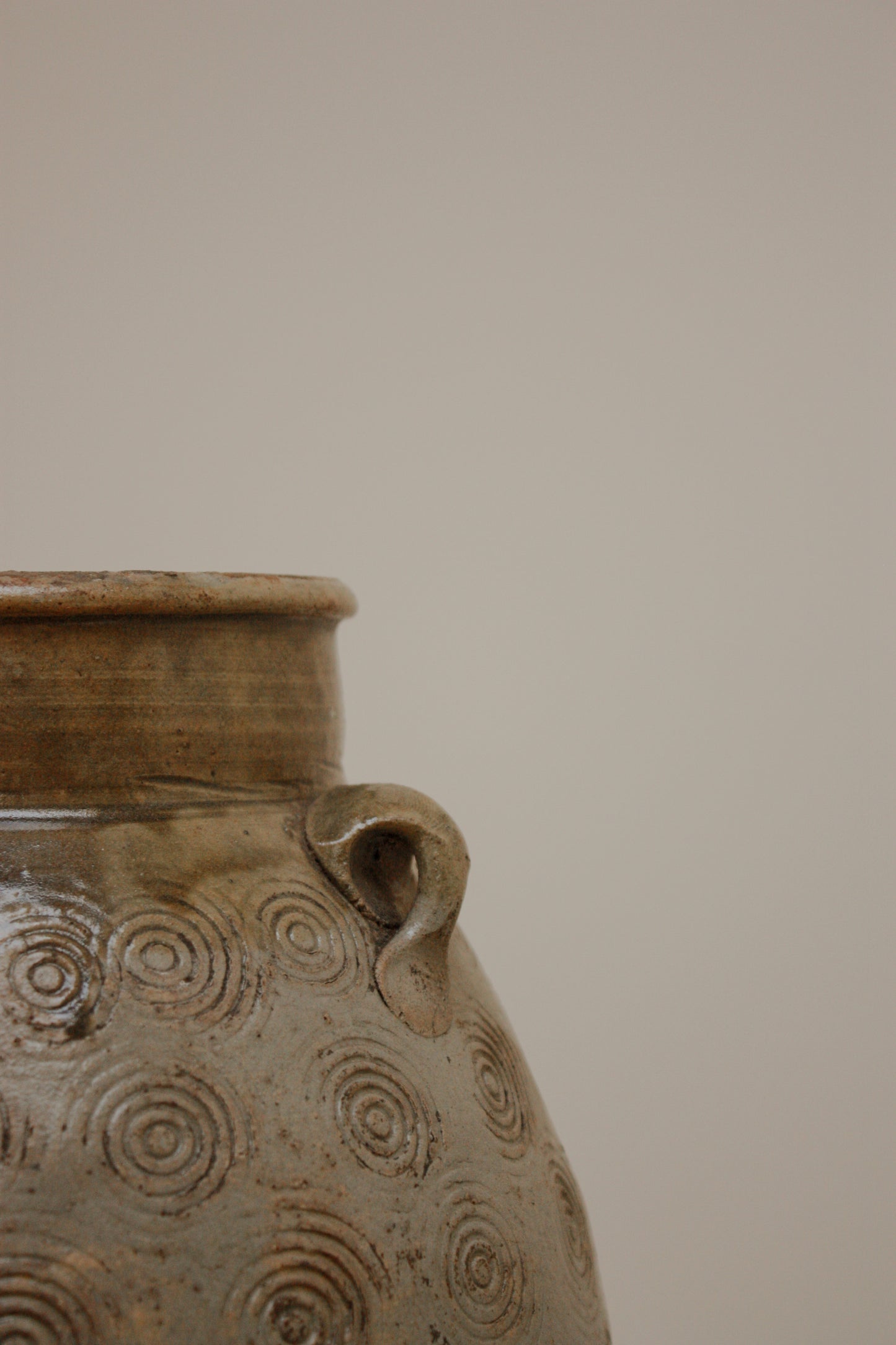 Antique Chinese Yunnan pot - swirl design