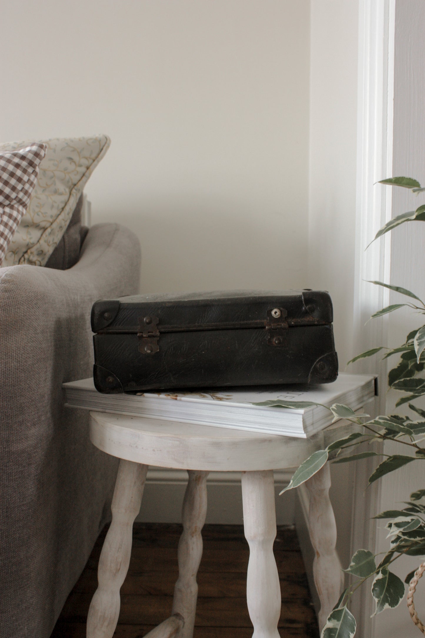 Antique mini suitcase