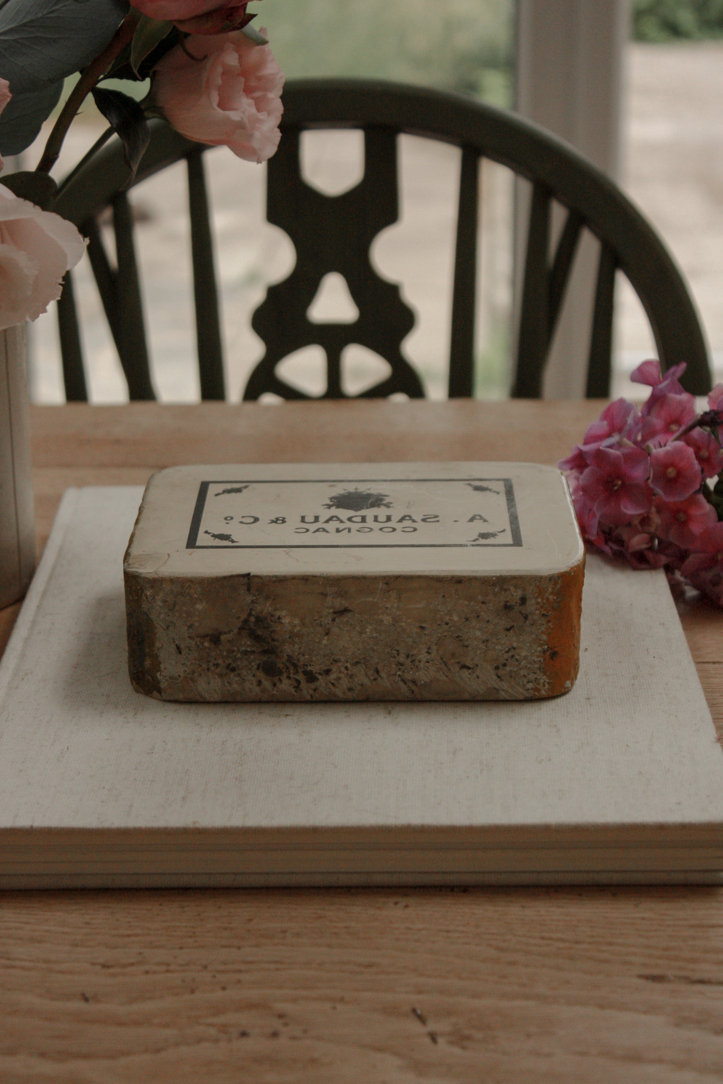 20th Century stone lithographic printing block