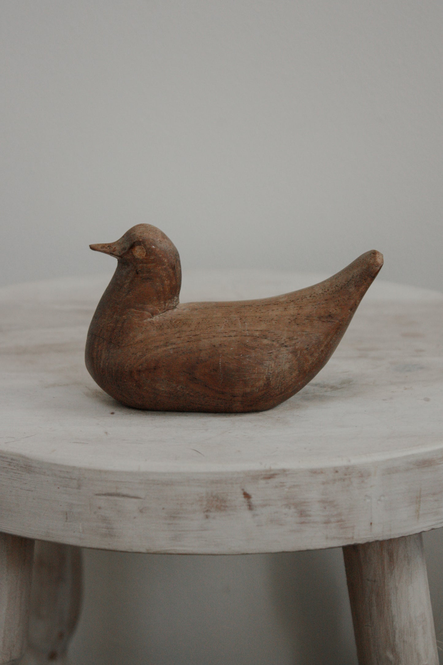 Vintage folk art wooden duck