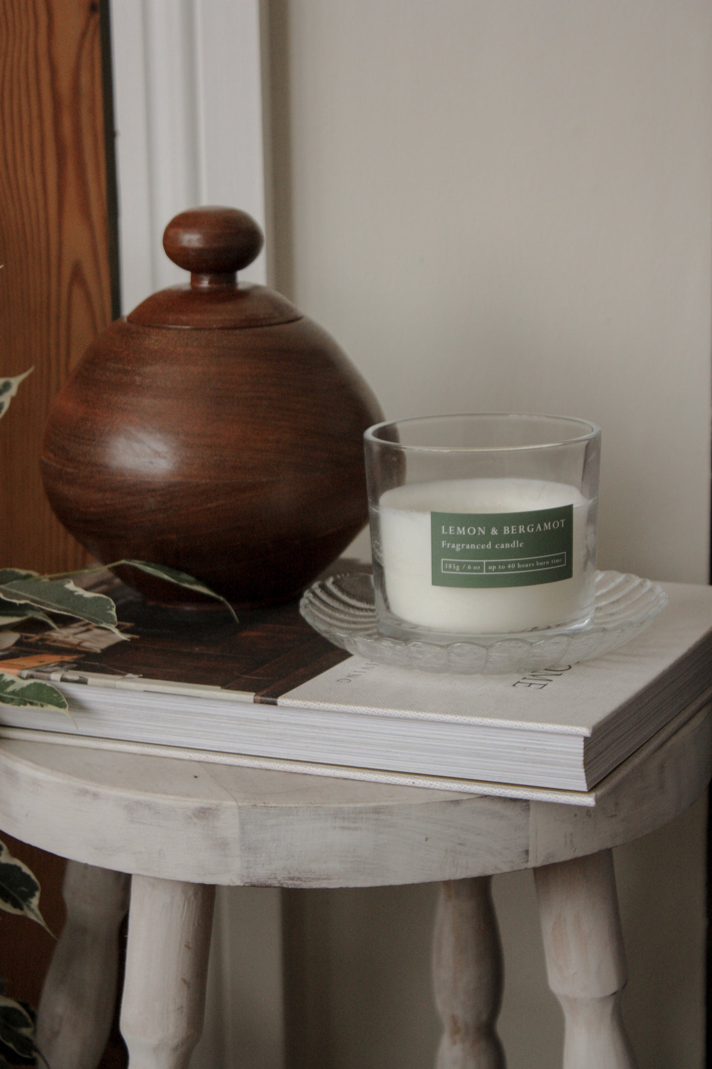 Vintage French glass shell dish