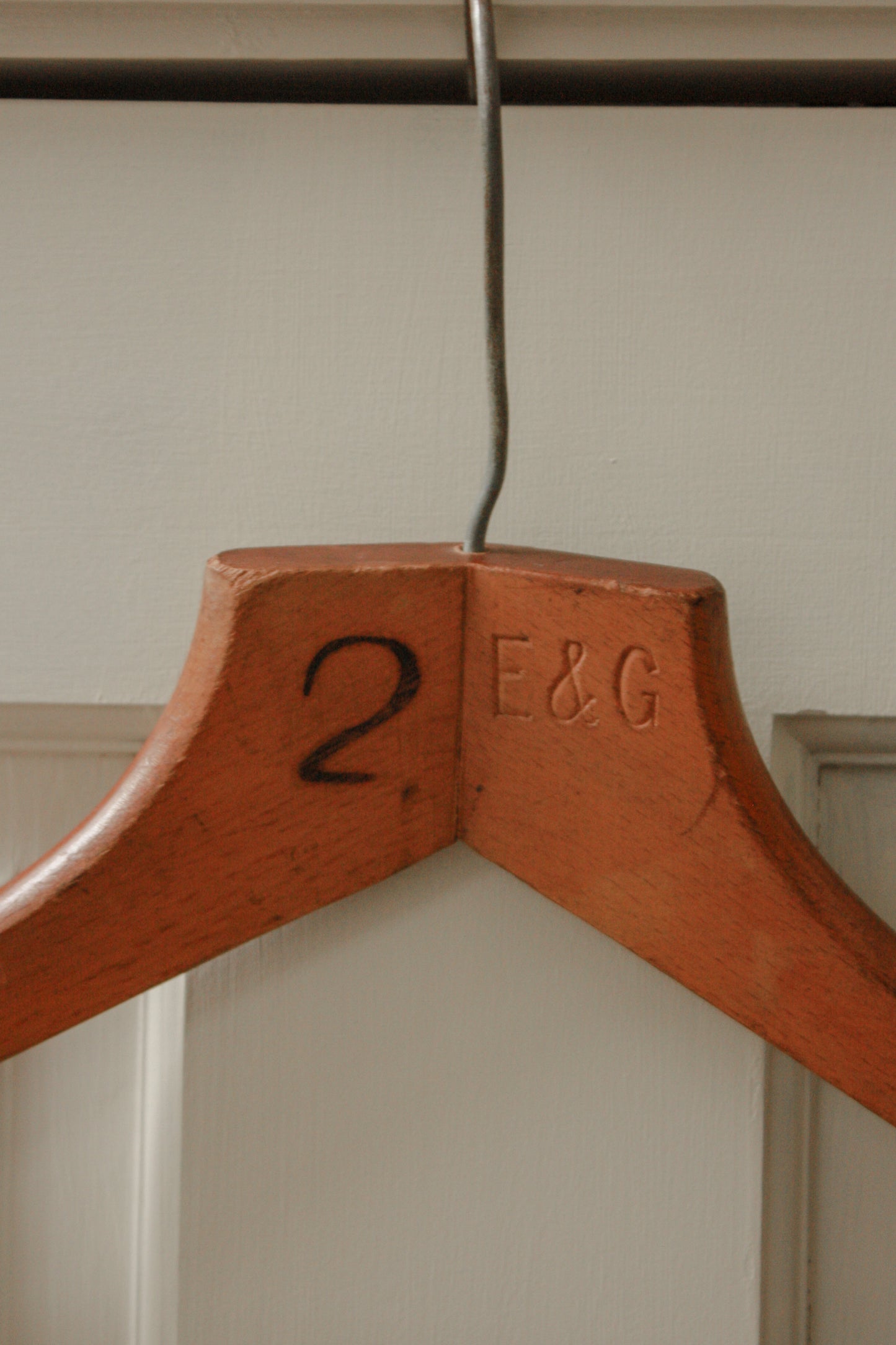 Vintage wooden coat hanger