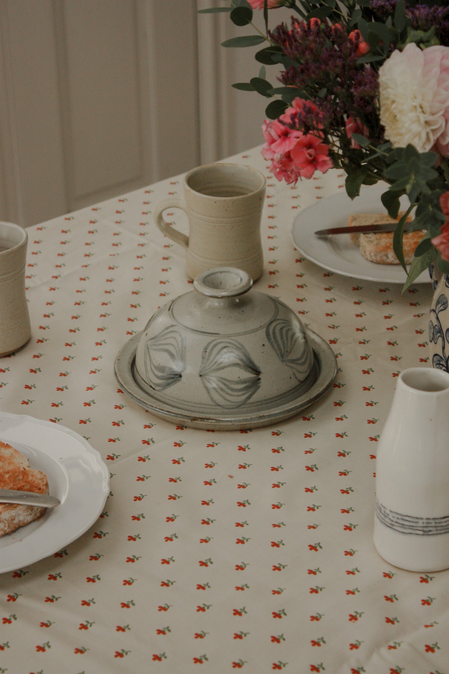 Vintage studio pottery butter dish