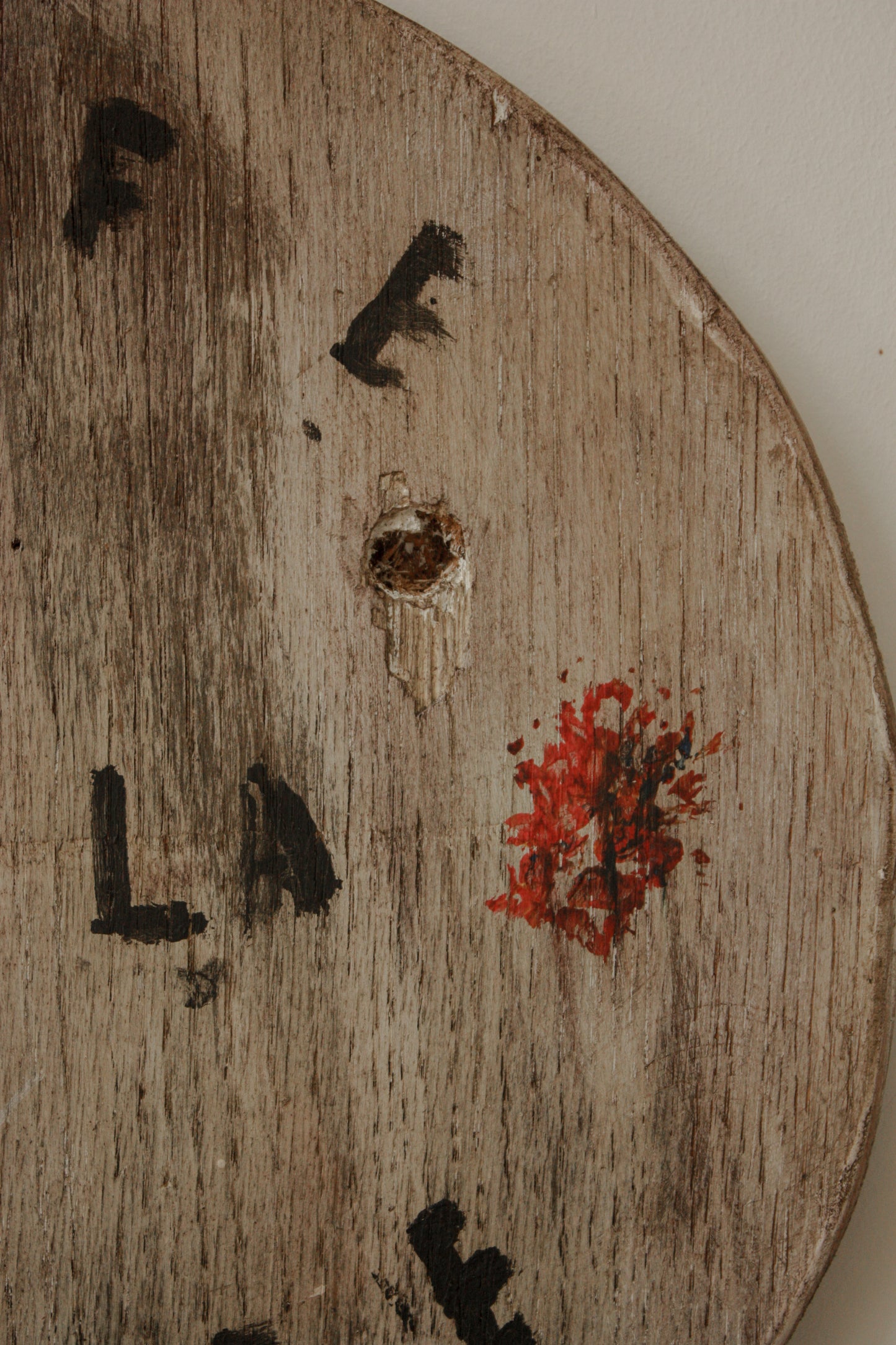 Vintage hand painted wooden board - Cafe de la Musee