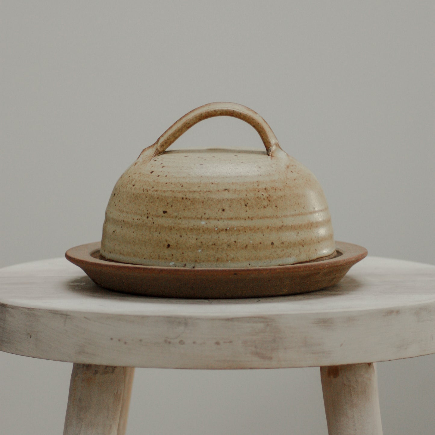 Vintage studio pottery cheese / butter dome