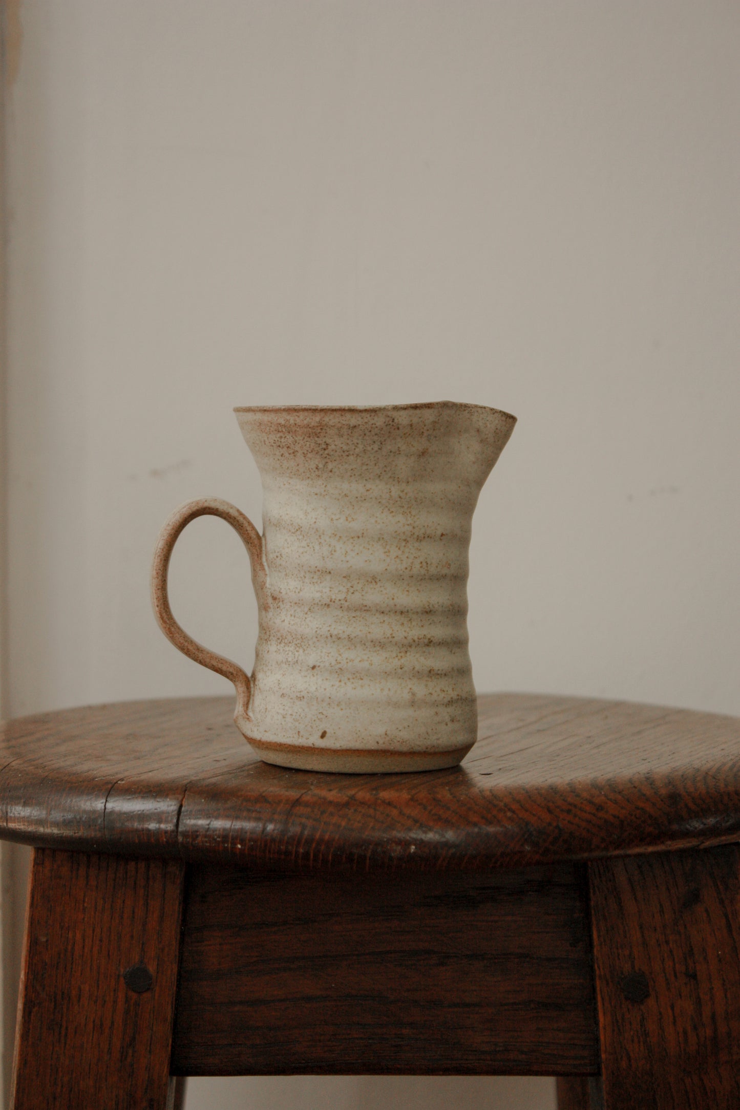 Studio pottery milk jug