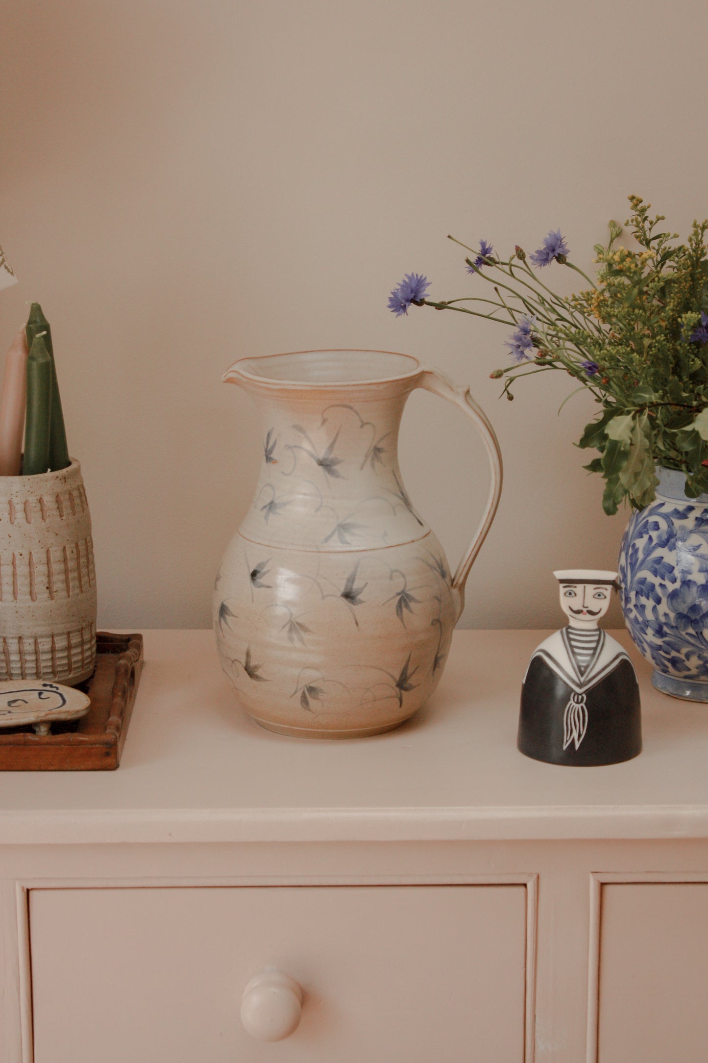 Extra Large vintage studio pottery pitcher - Bill Winstanley