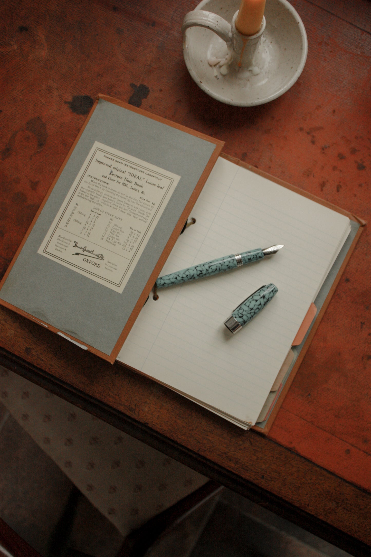 Vintage “Bootham School” loose leaf folio