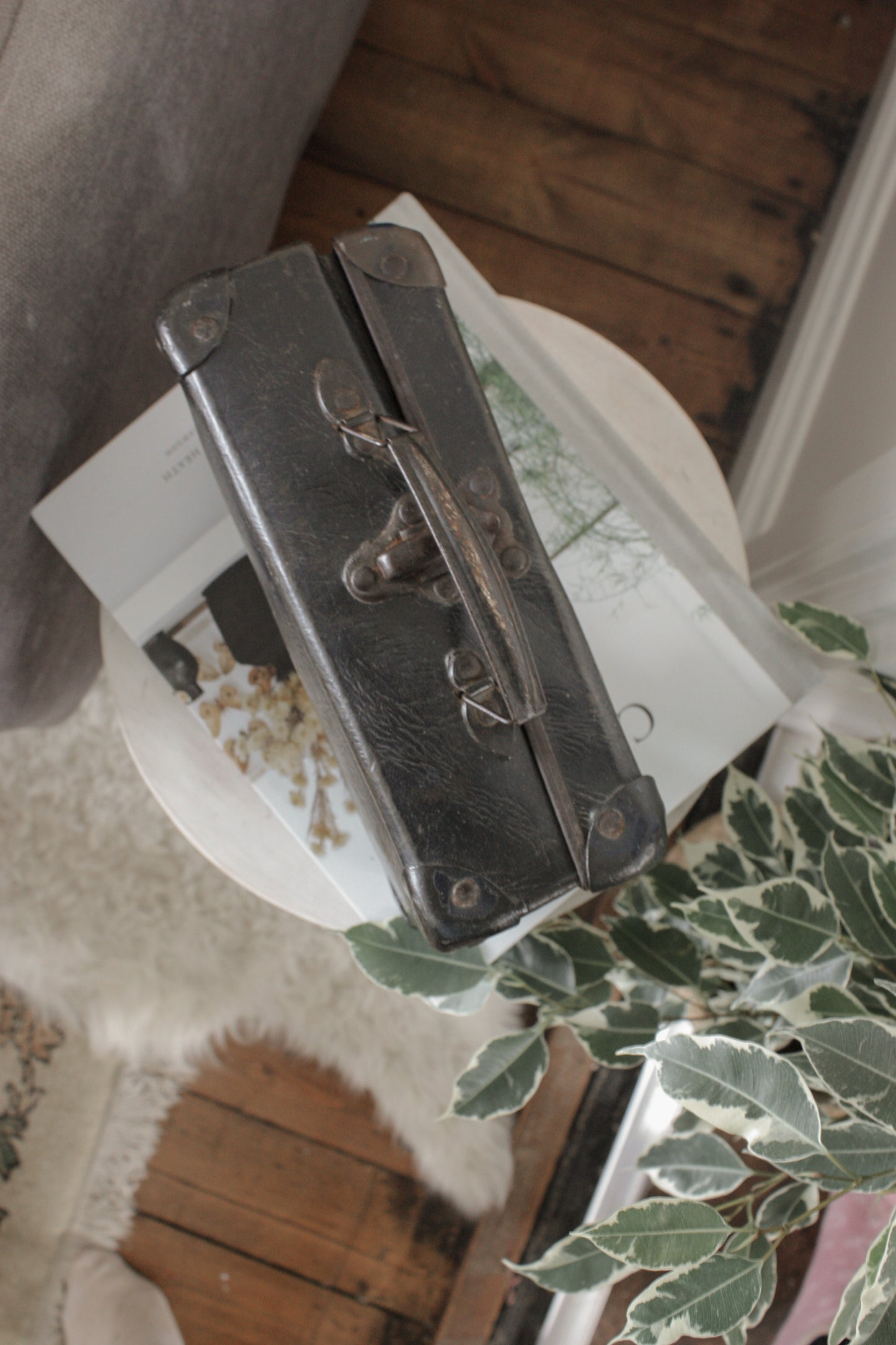 Antique mini suitcase