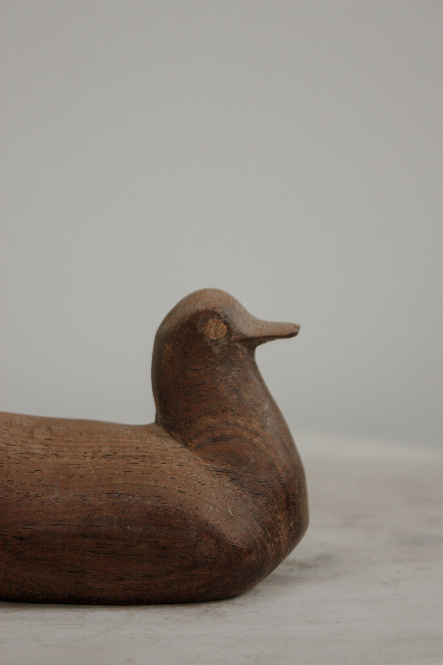 Vintage folk art wooden duck