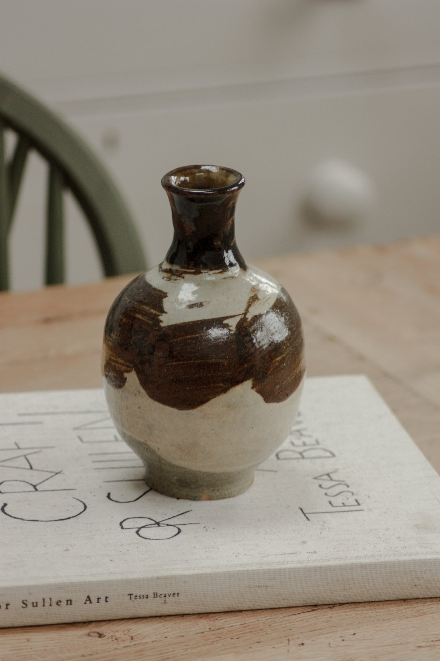 Vintage Chinese studio pottery vessel