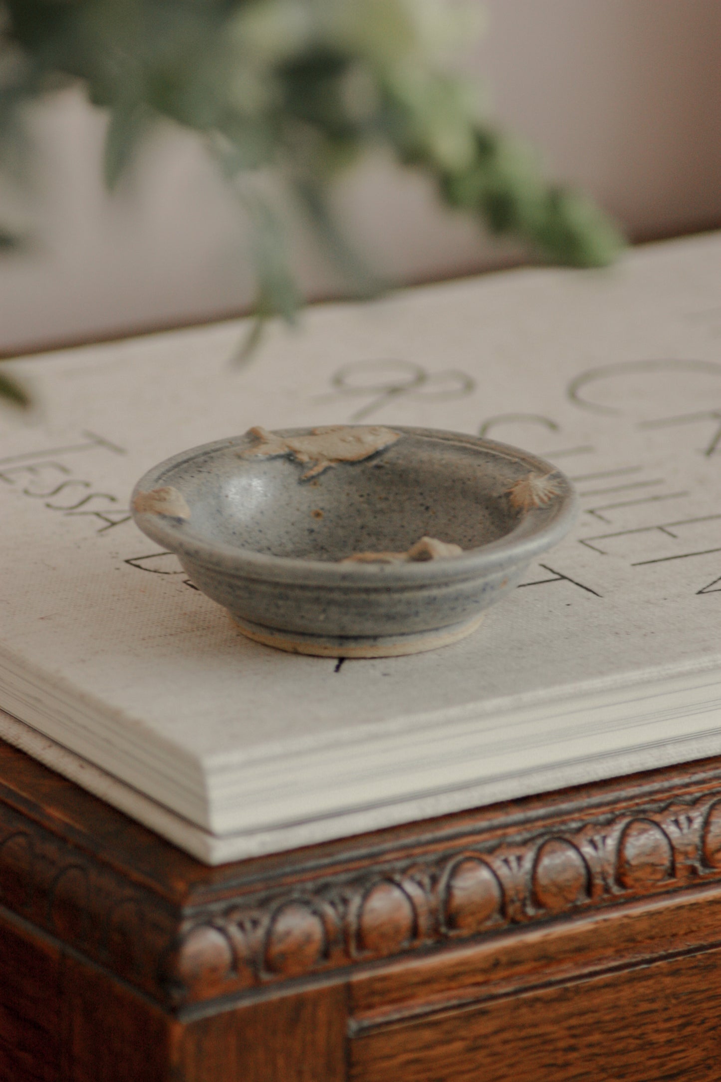 Studio pottery "rock pool" dish