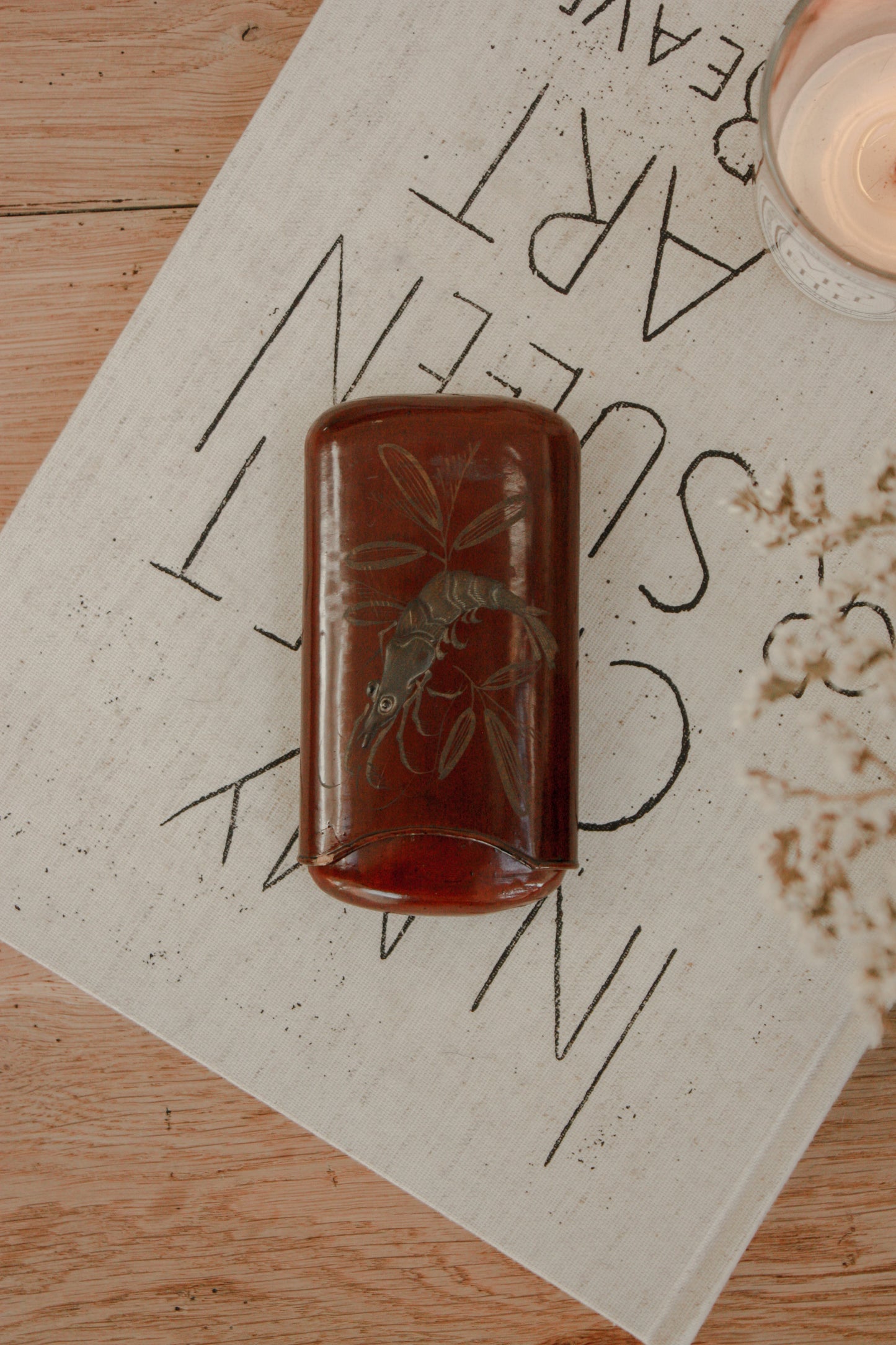 Vintage cigar case match holder