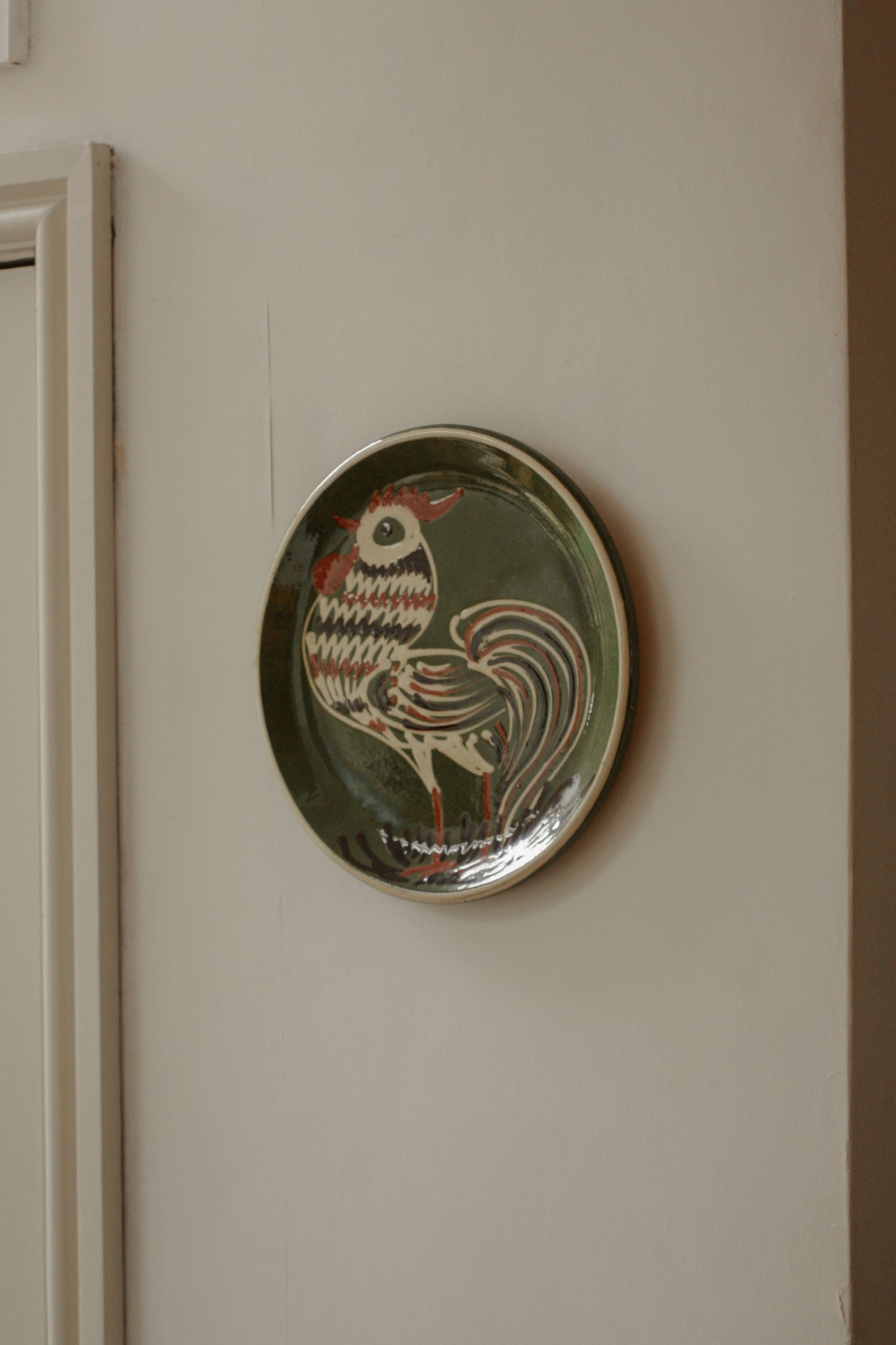 Vintage rooster wall plate