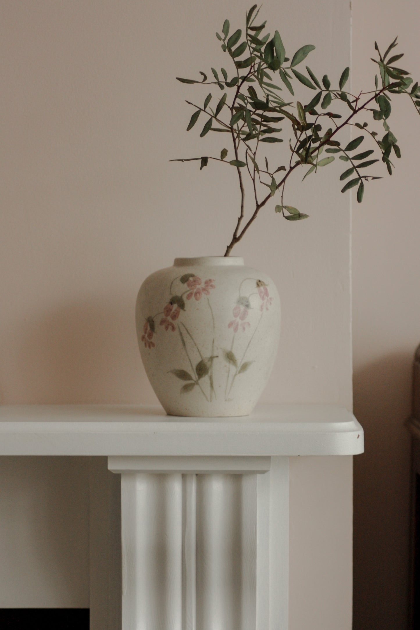 Vintage hand-painted pottery vase