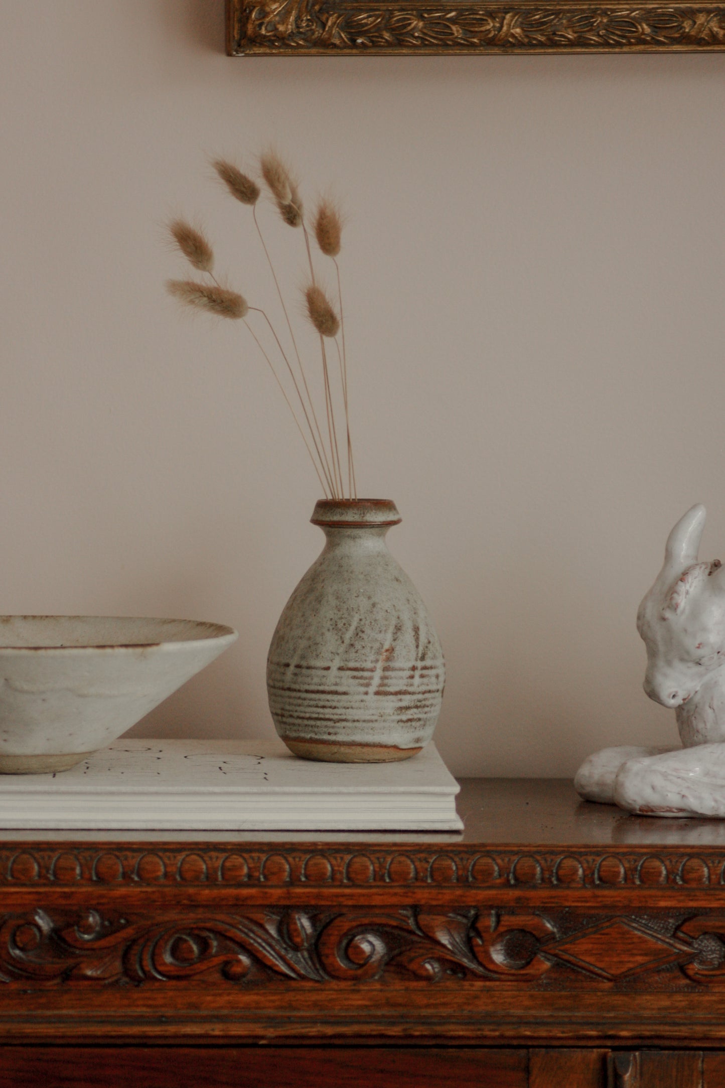 Vintage studio pottery rustic bud vase