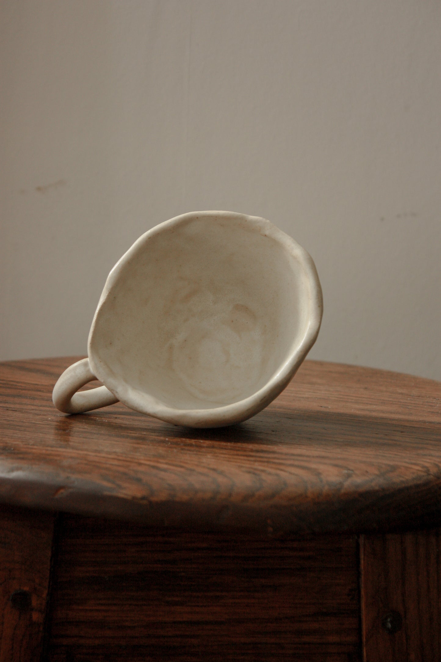 Folk art pottery teacup