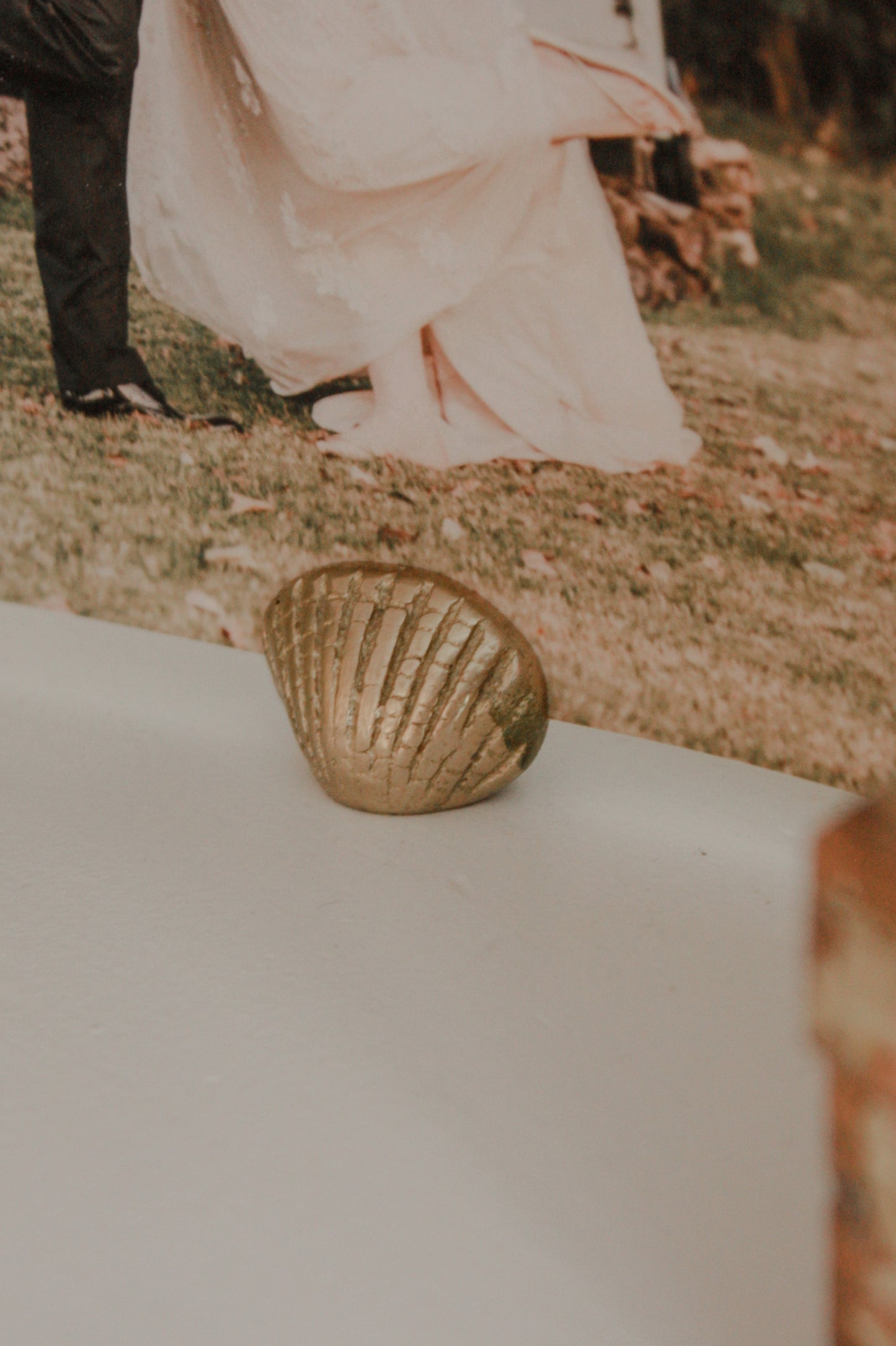 Solid brass shell placeholder / photo holder