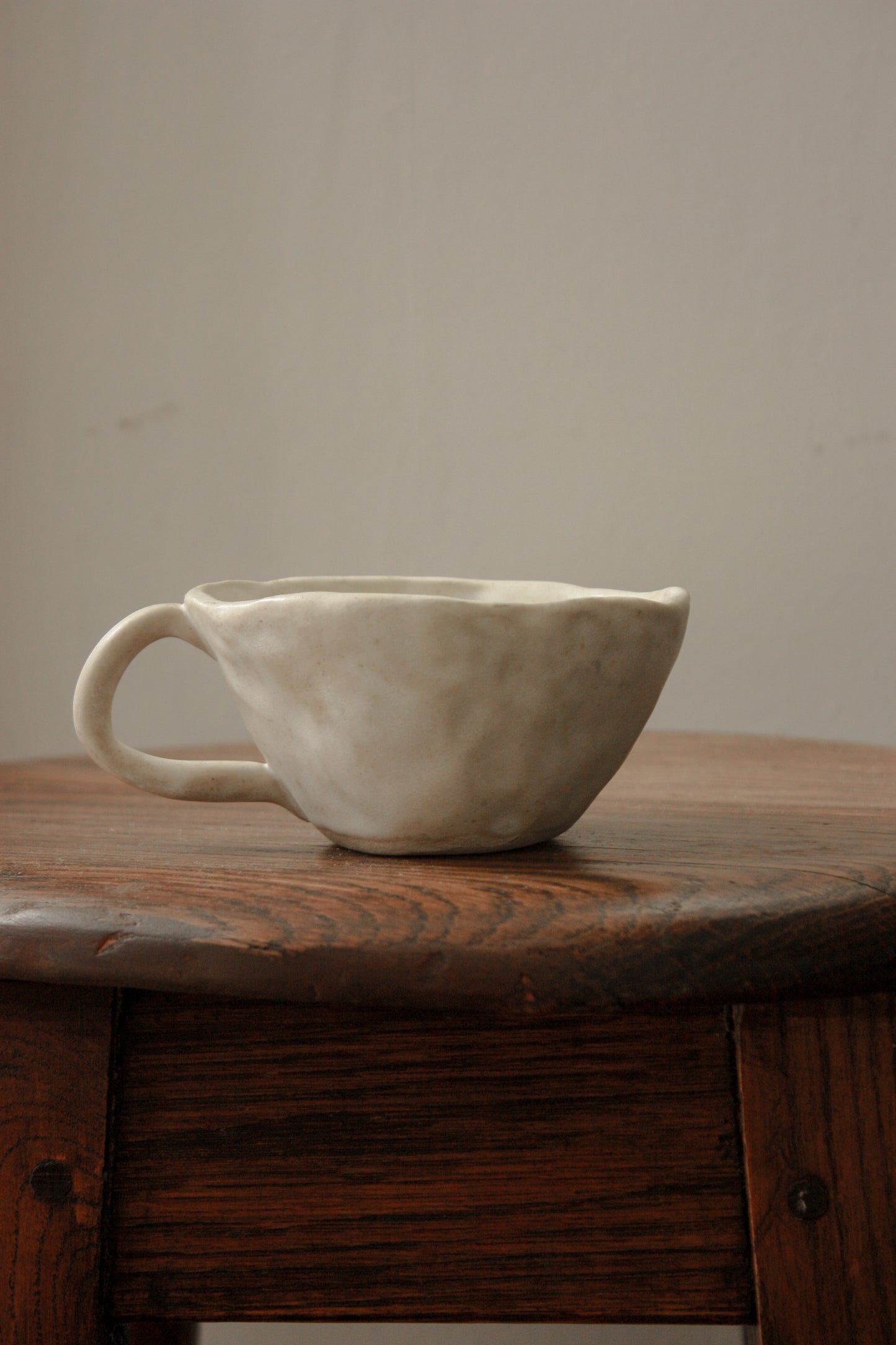 Folk art pottery teacup