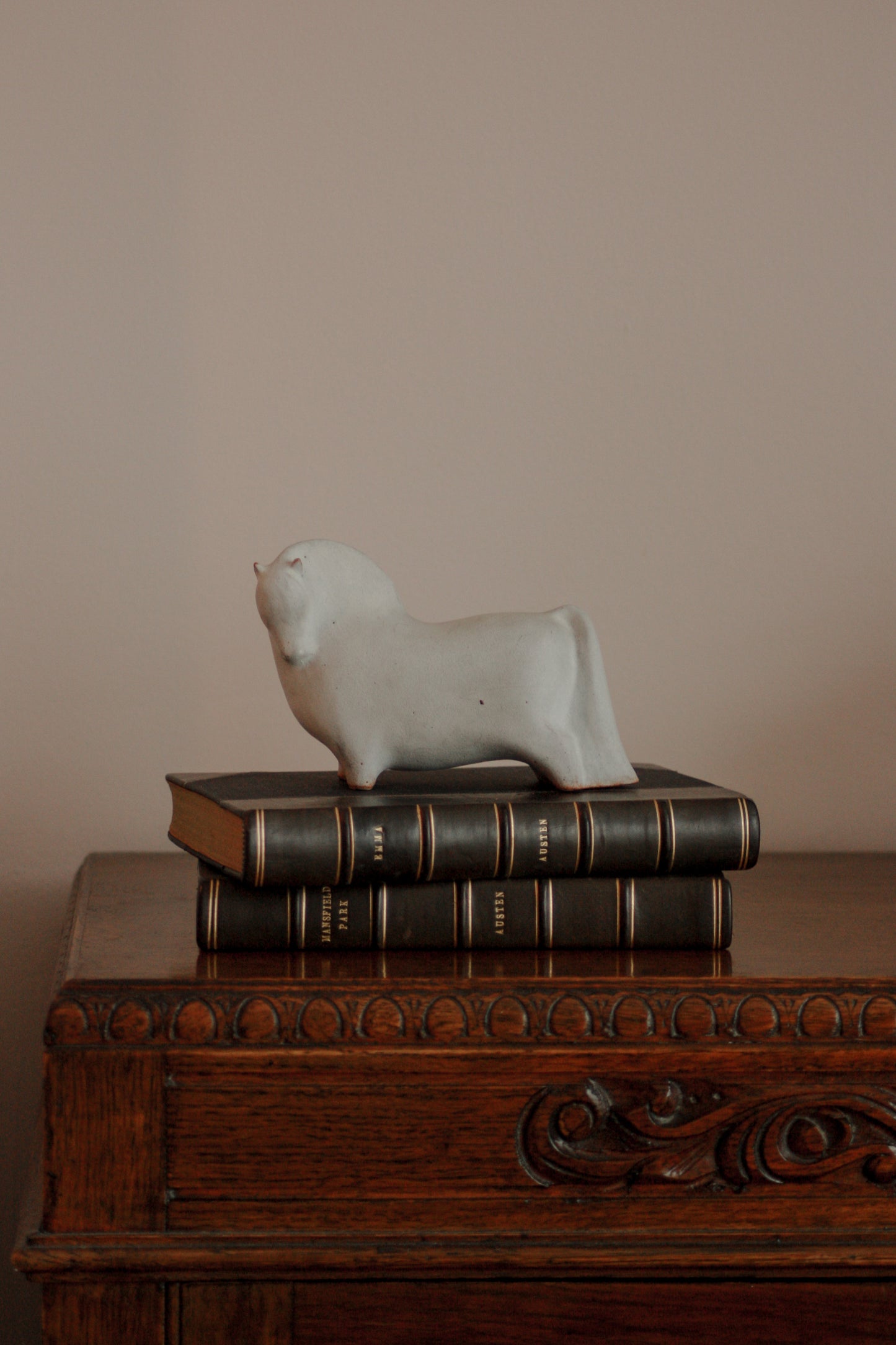 Vintage Scottish Shetland pony studio pottery sculpture