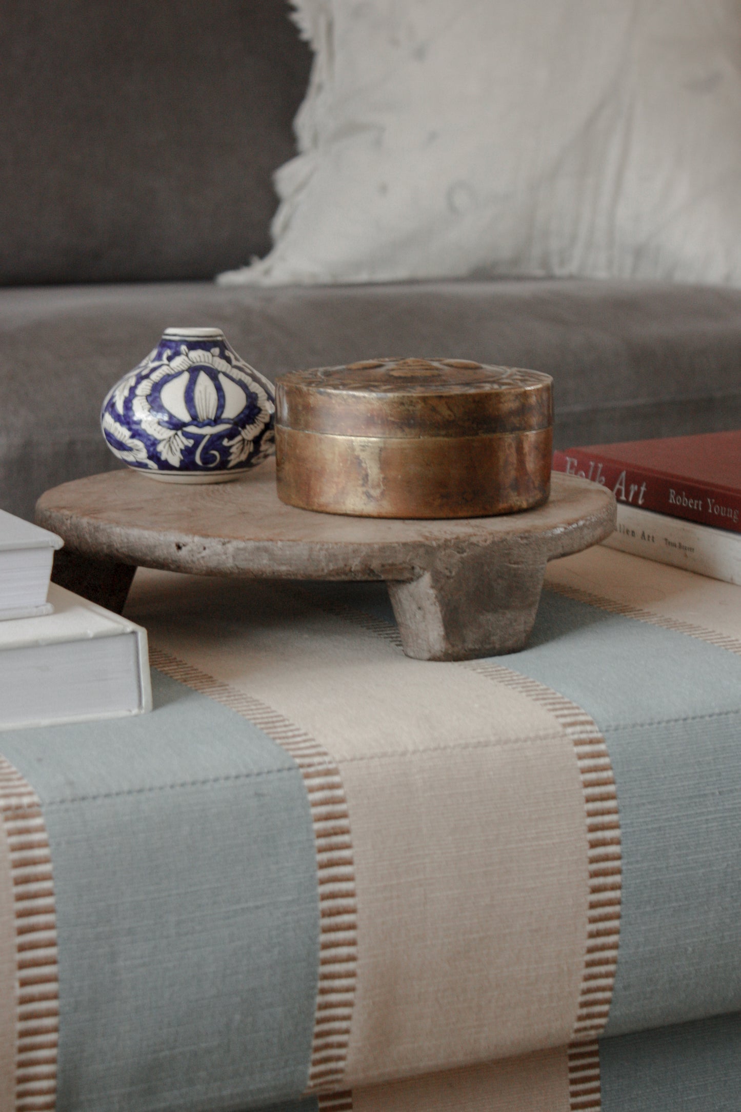 Vintage aged wooden chapati board