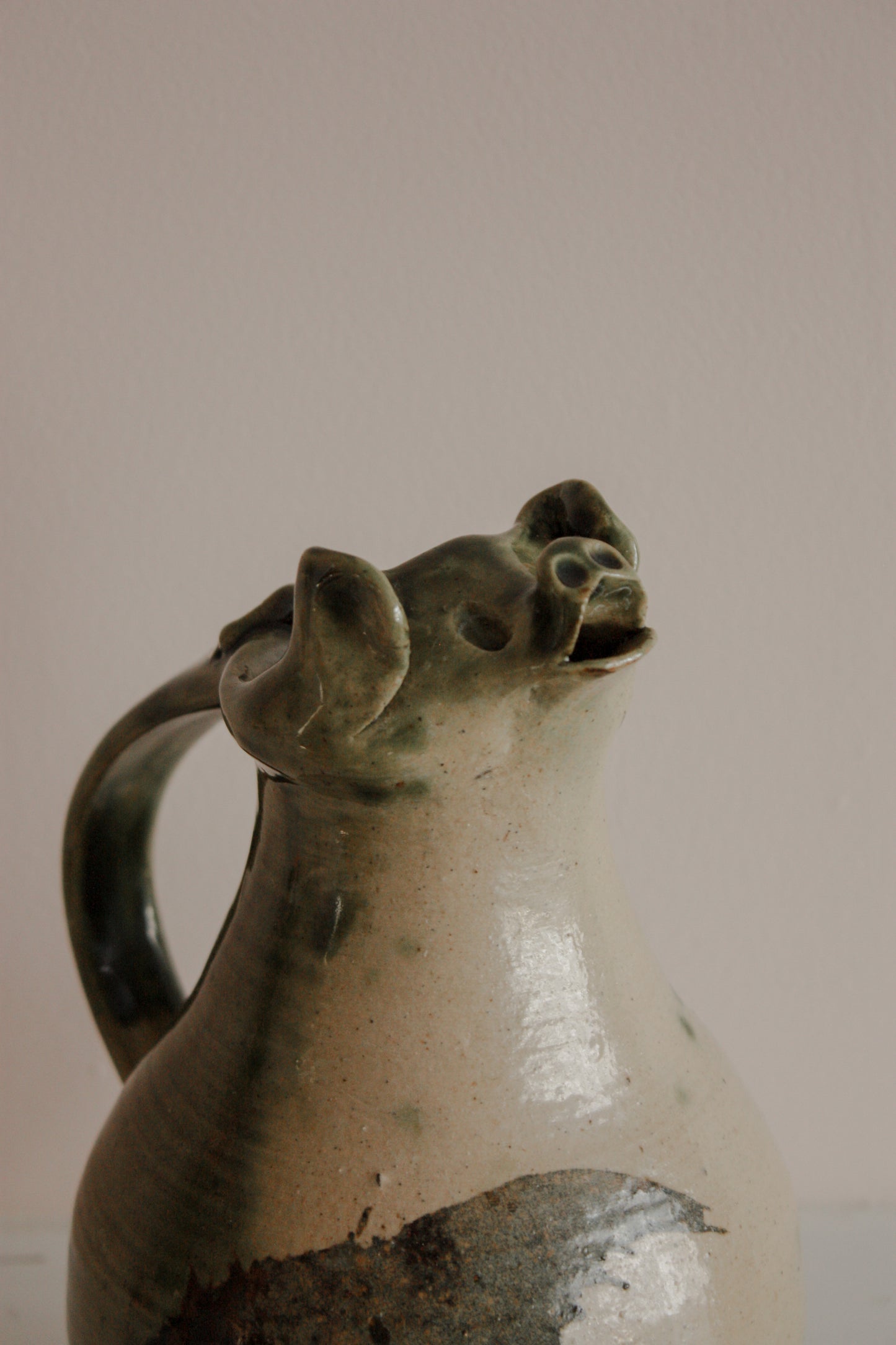 Vintage studio pottery pig sculptural jug