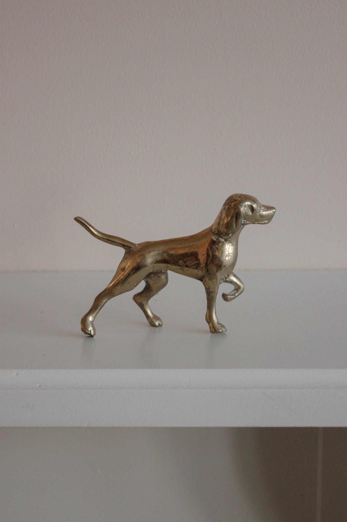 Vintage brass Labrador