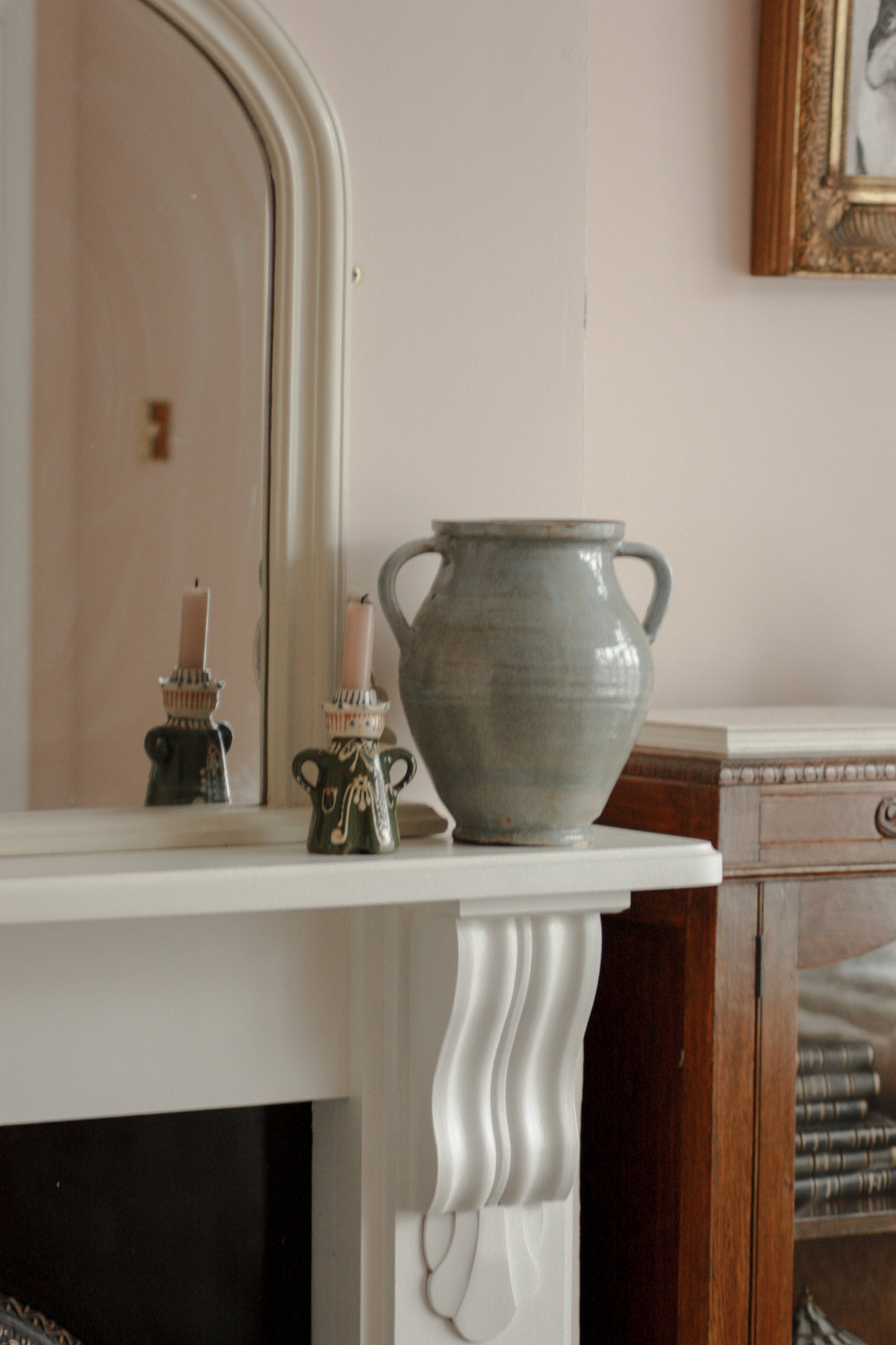 Vintage Hungarian powder blue pot