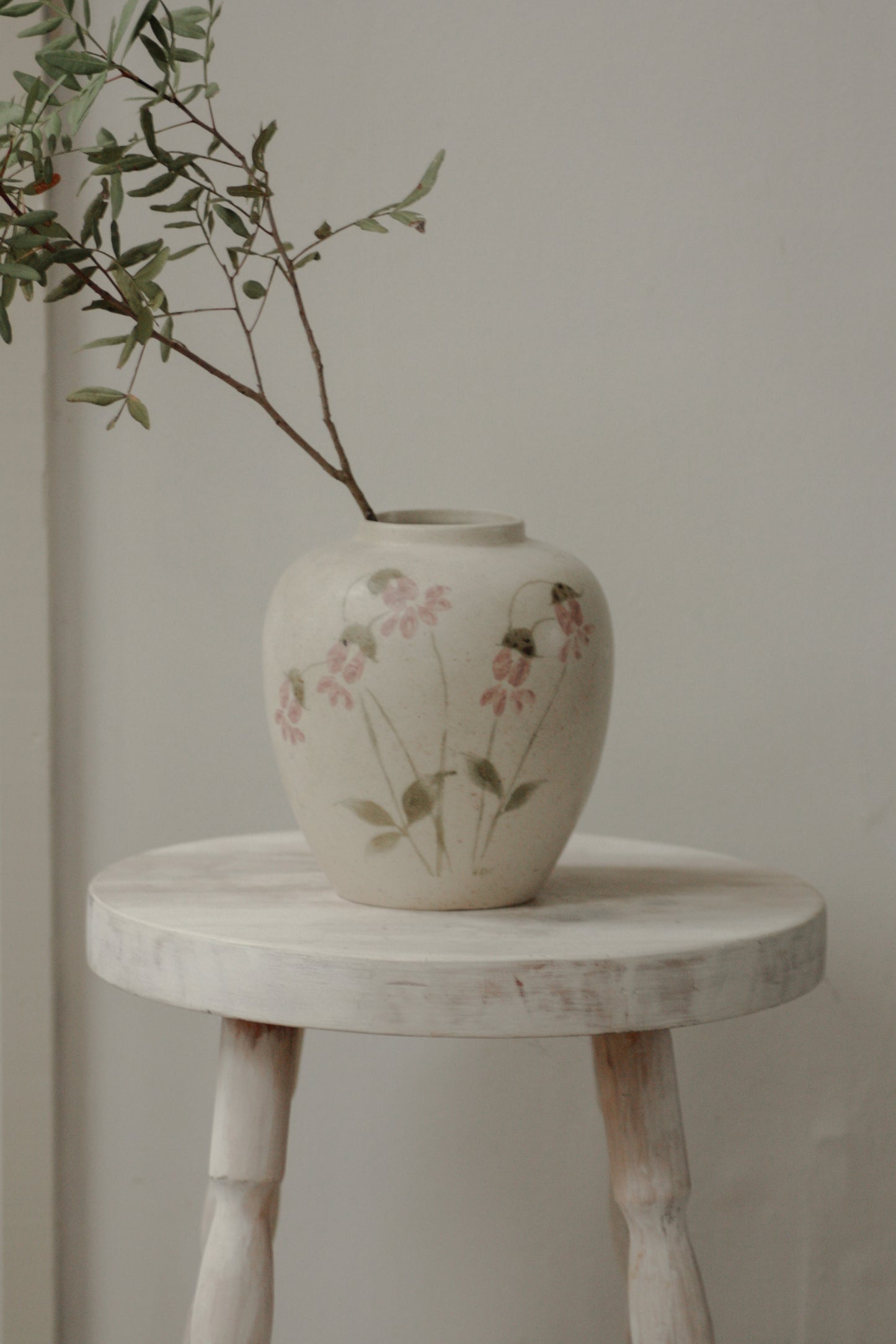 Vintage hand-painted pottery vase