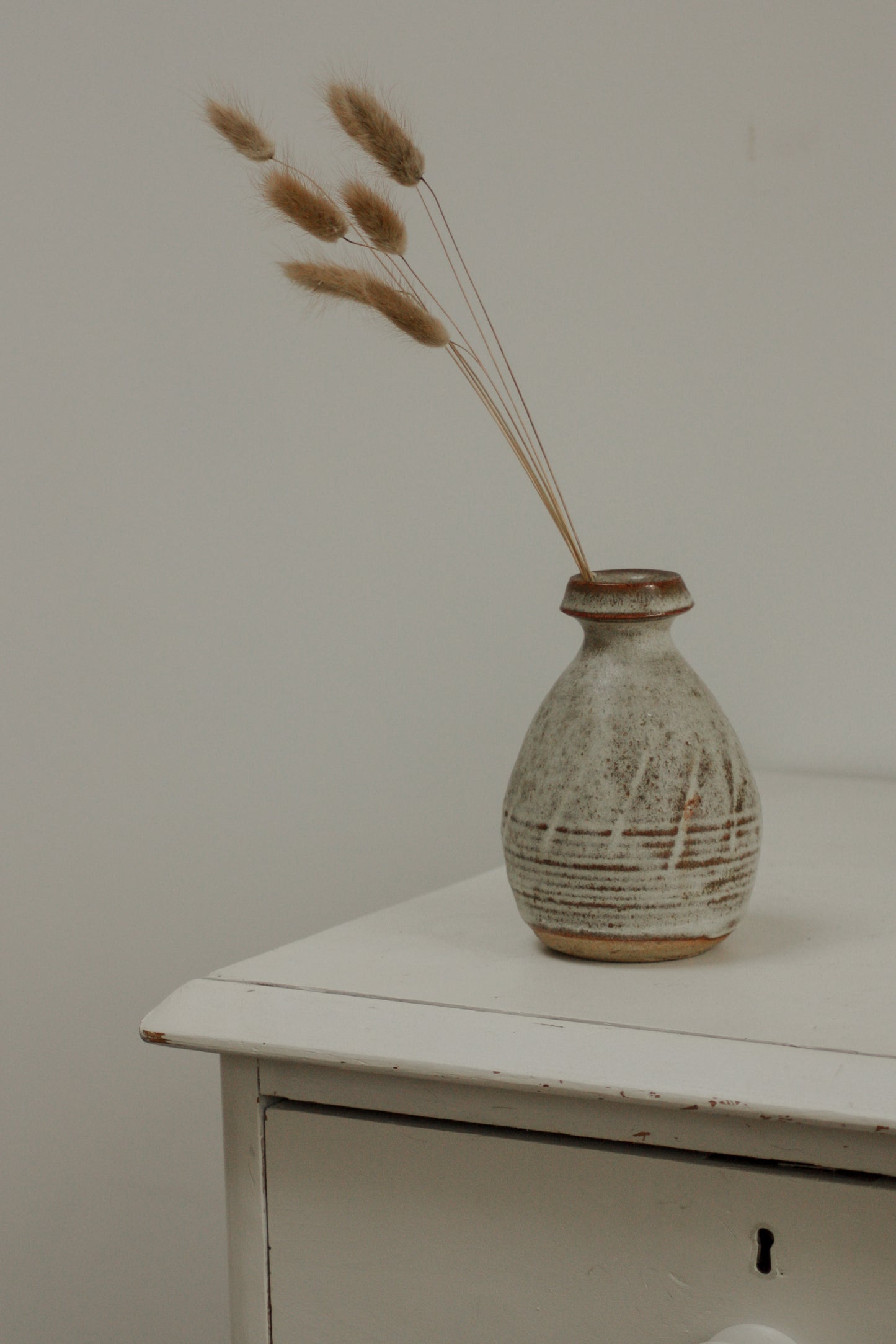Vintage studio pottery rustic bud vase