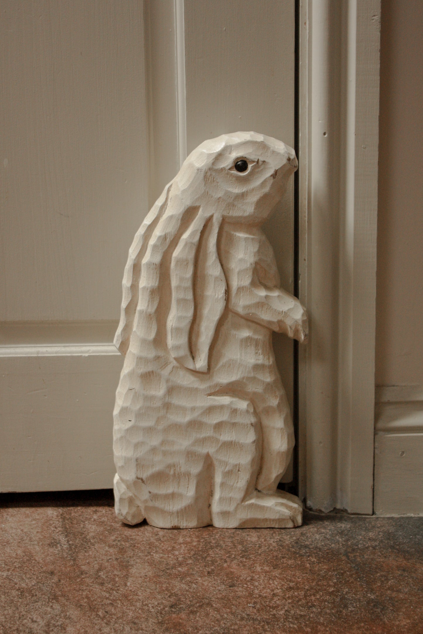 Vintage hand carved folk art rabbit
