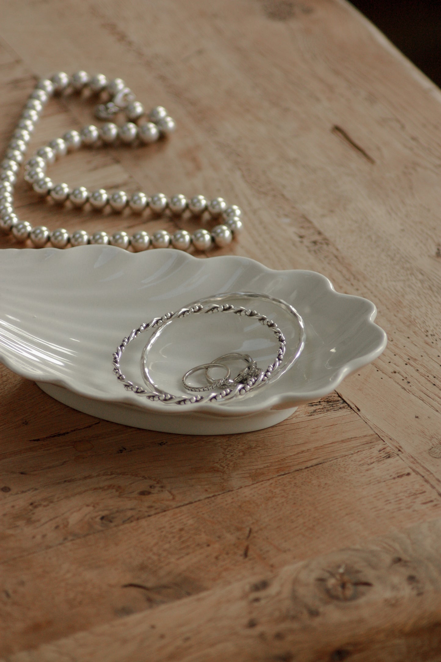 Vintage scalloped shell dish