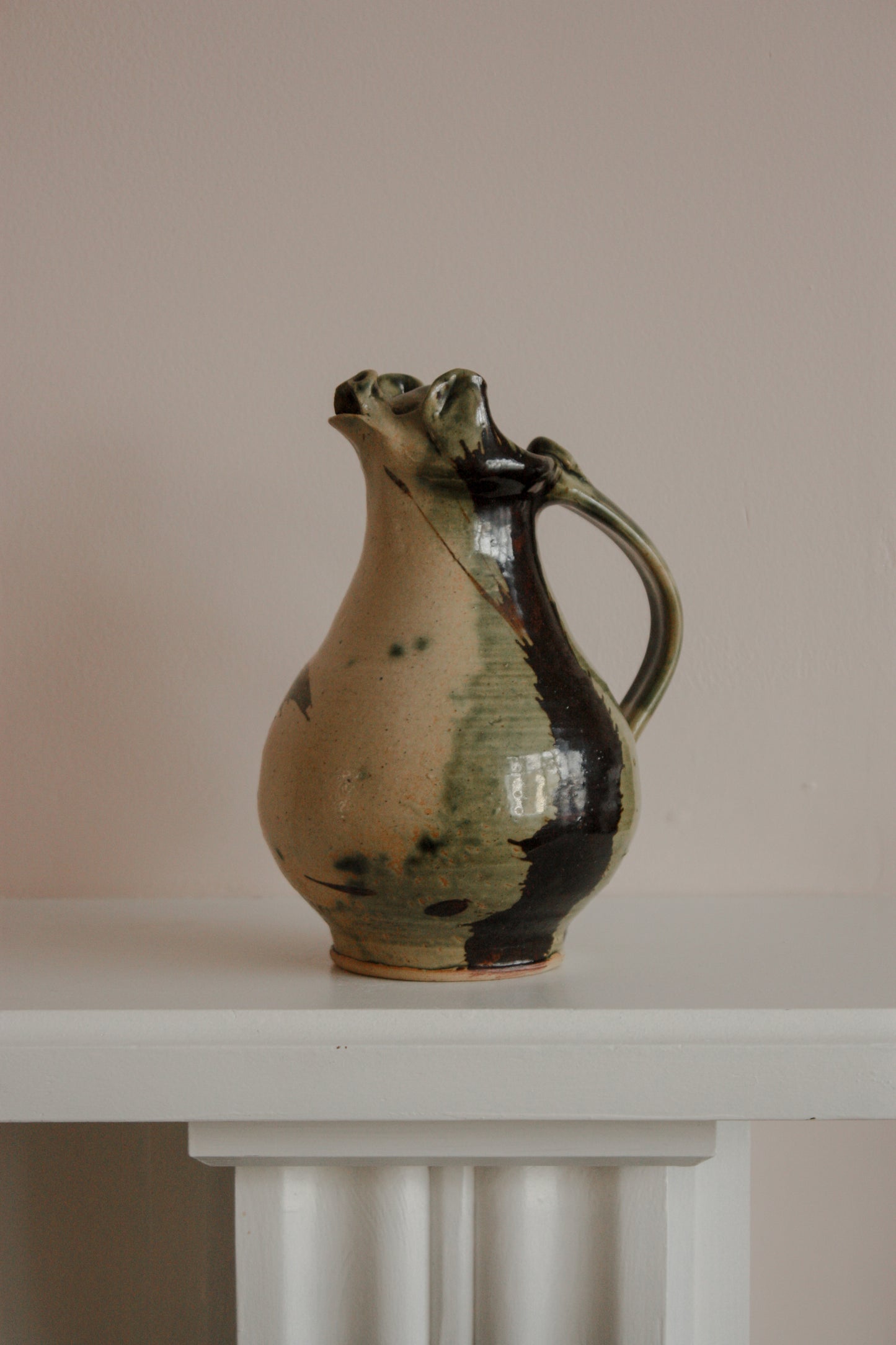 Vintage studio pottery pig sculptural jug