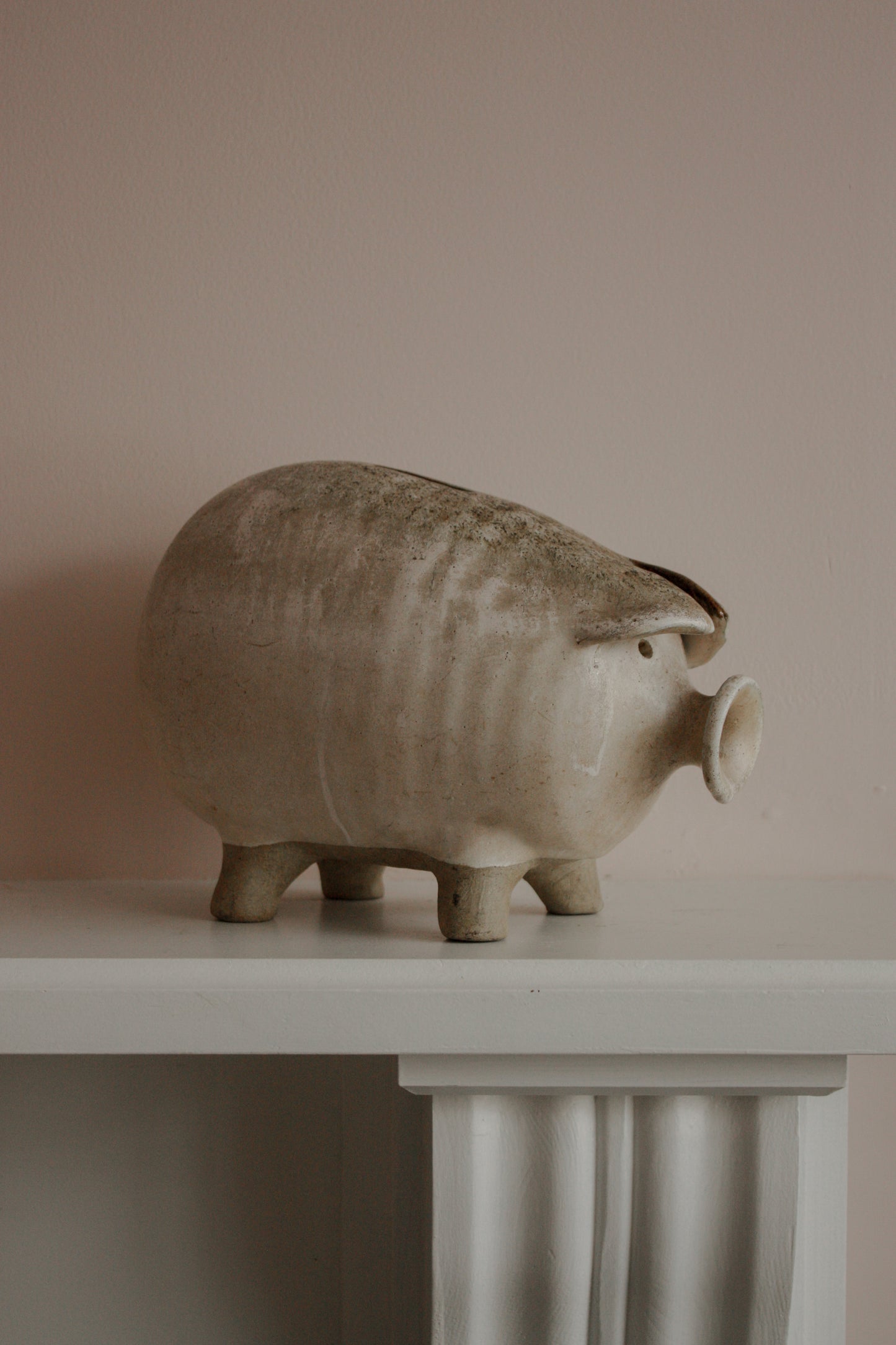 Large studio pottery piggy bank