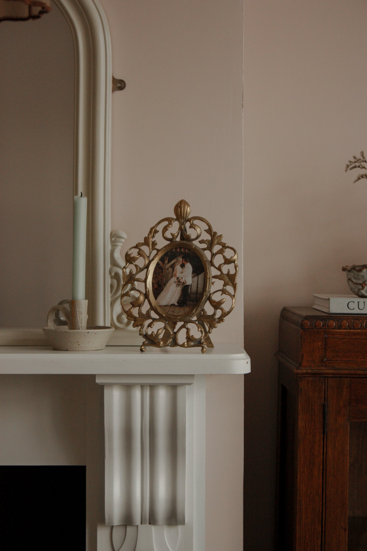 Antique brass frame (late 1800s to early 1900s)