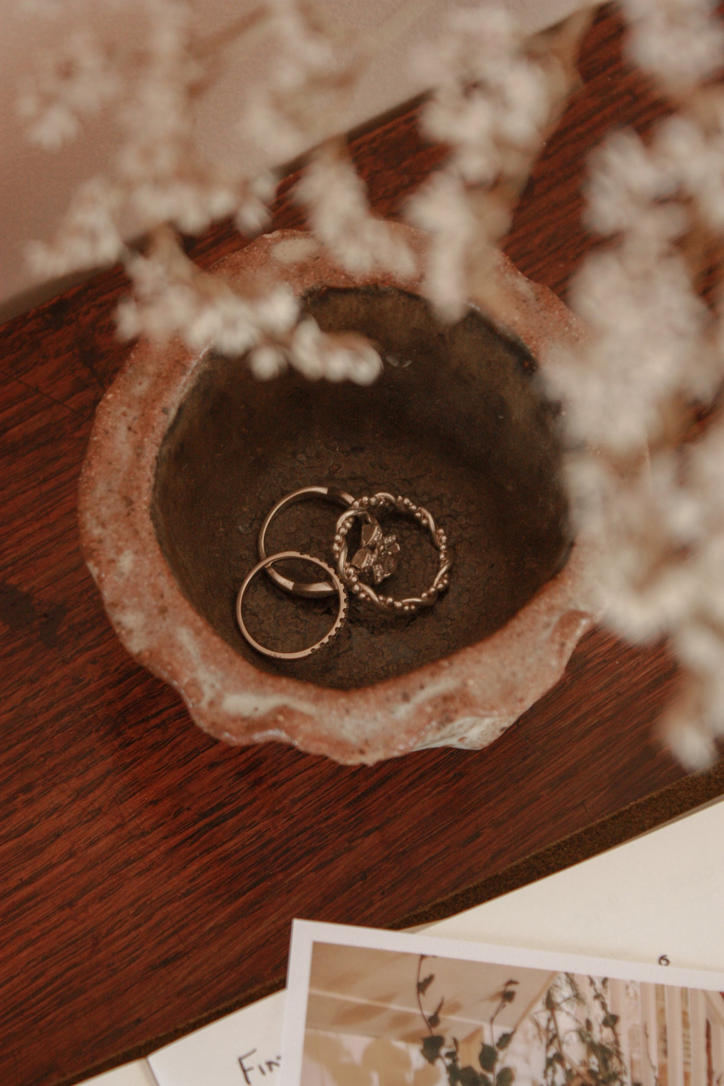 Vintage studio pottery candleholder / trinket pot
